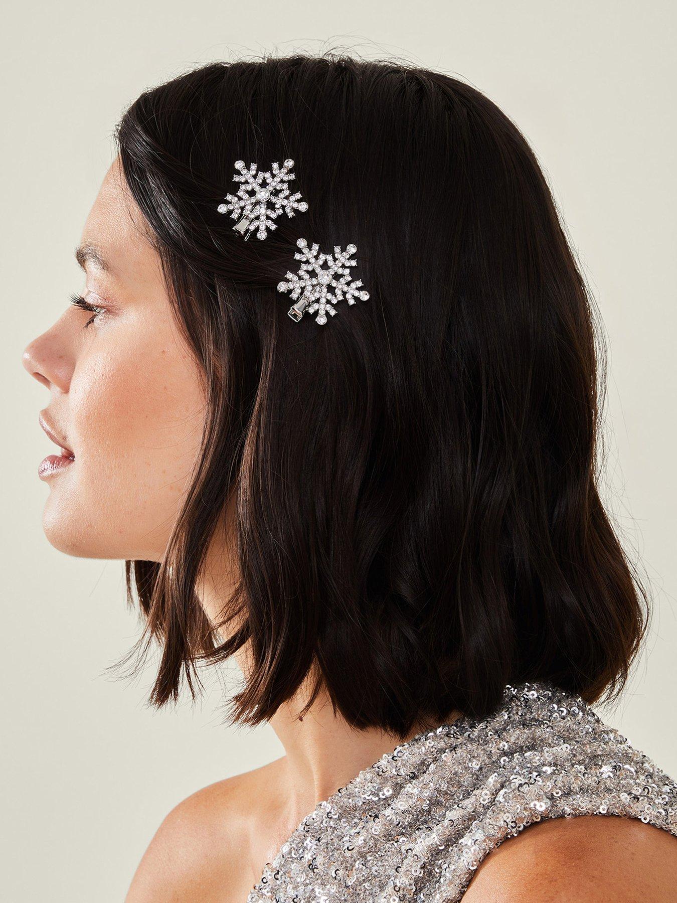 Image 2 of 3 of Accessorize 2 X Snowflake Snap Clips