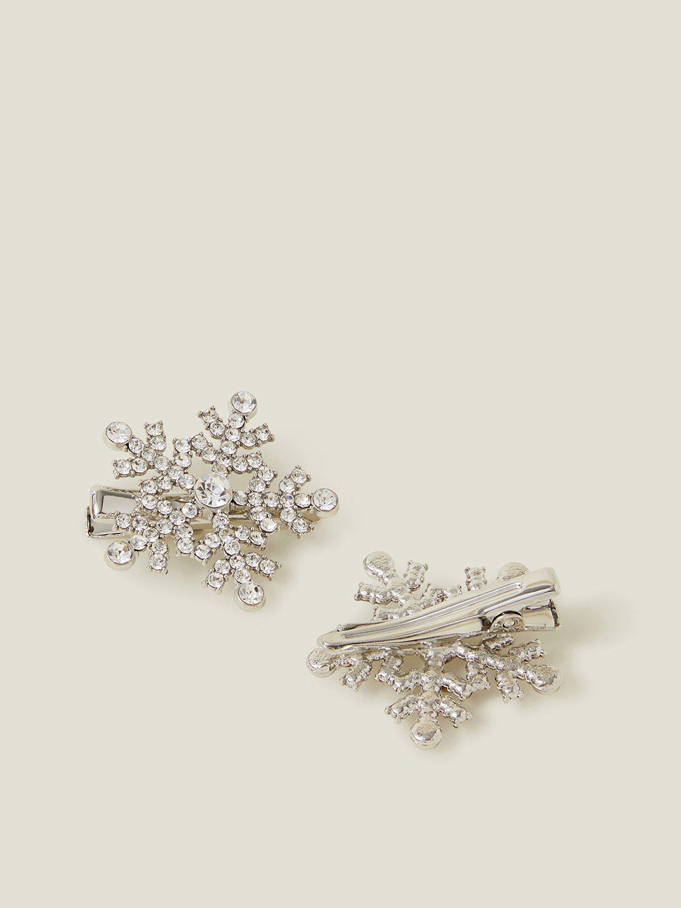 Image 3 of 3 of Accessorize 2 X Snowflake Snap Clips