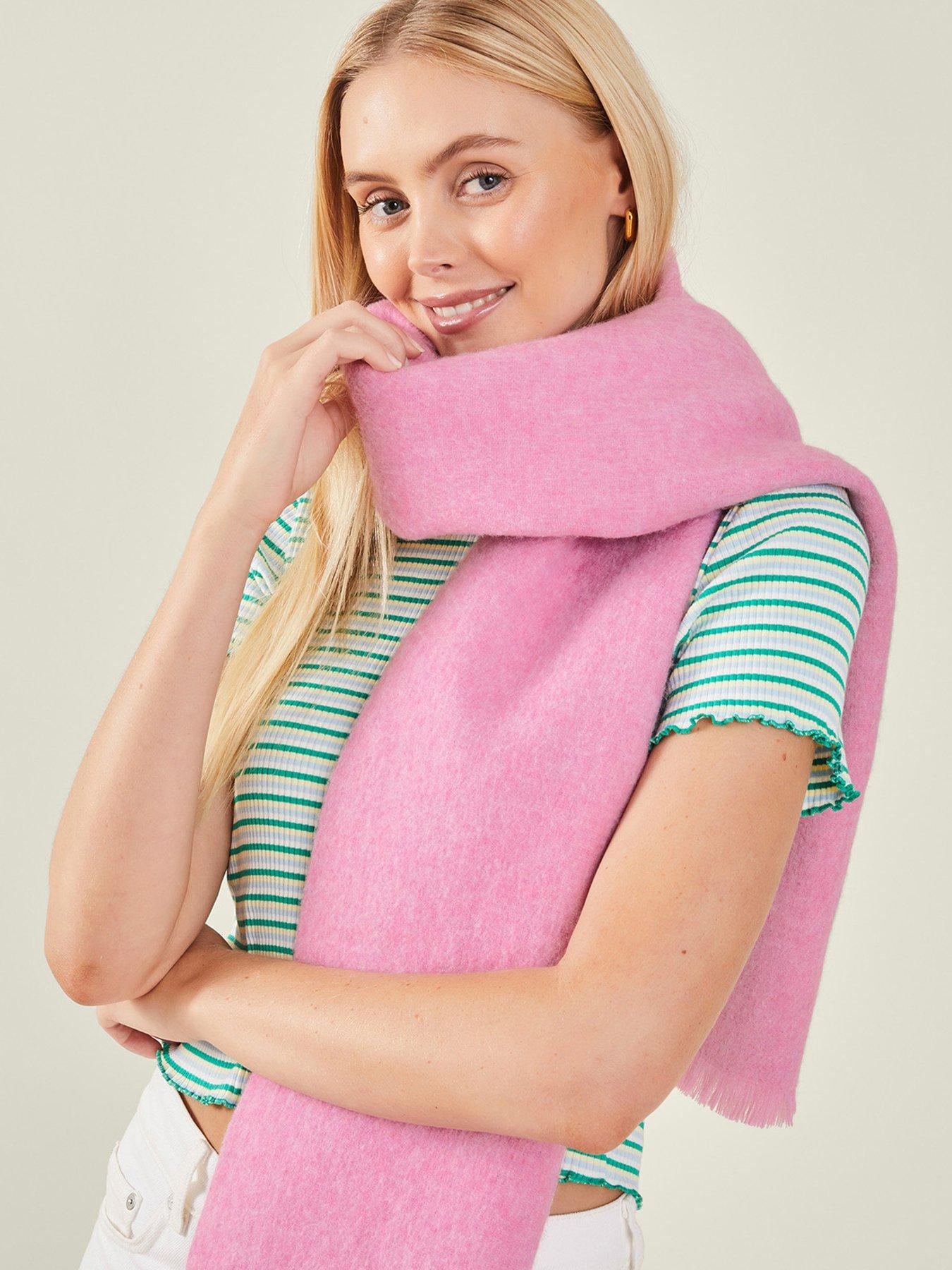 Image 2 of 3 of Accessorize Pink Double Faced Plain Blanket