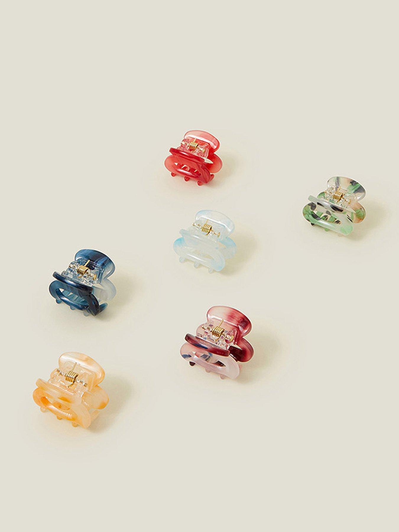Image 1 of 3 of Accessorize 6-pack Oval Mini Claw Clips