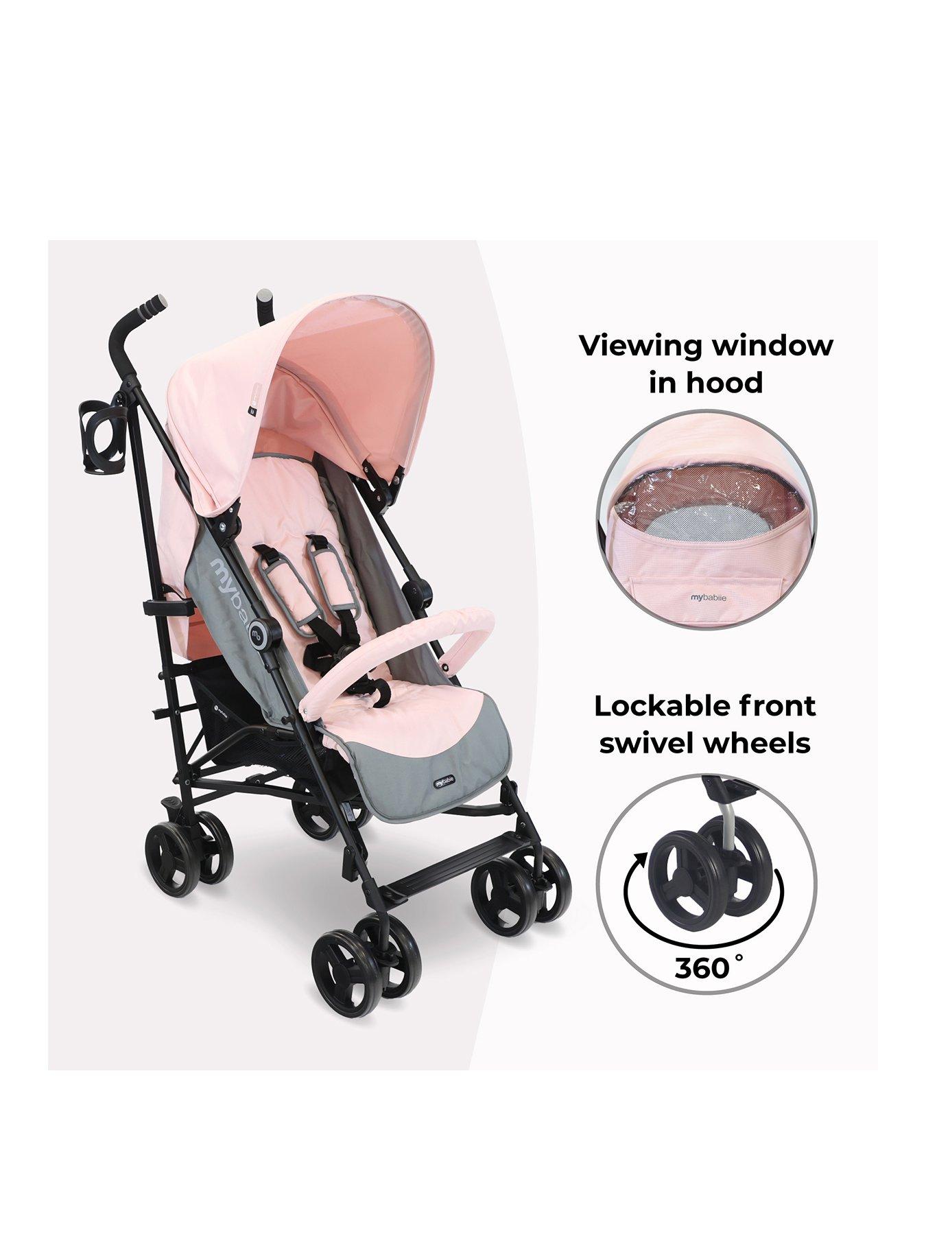 My Babiie MB02 Plus Pink Lightweight Stroller Very