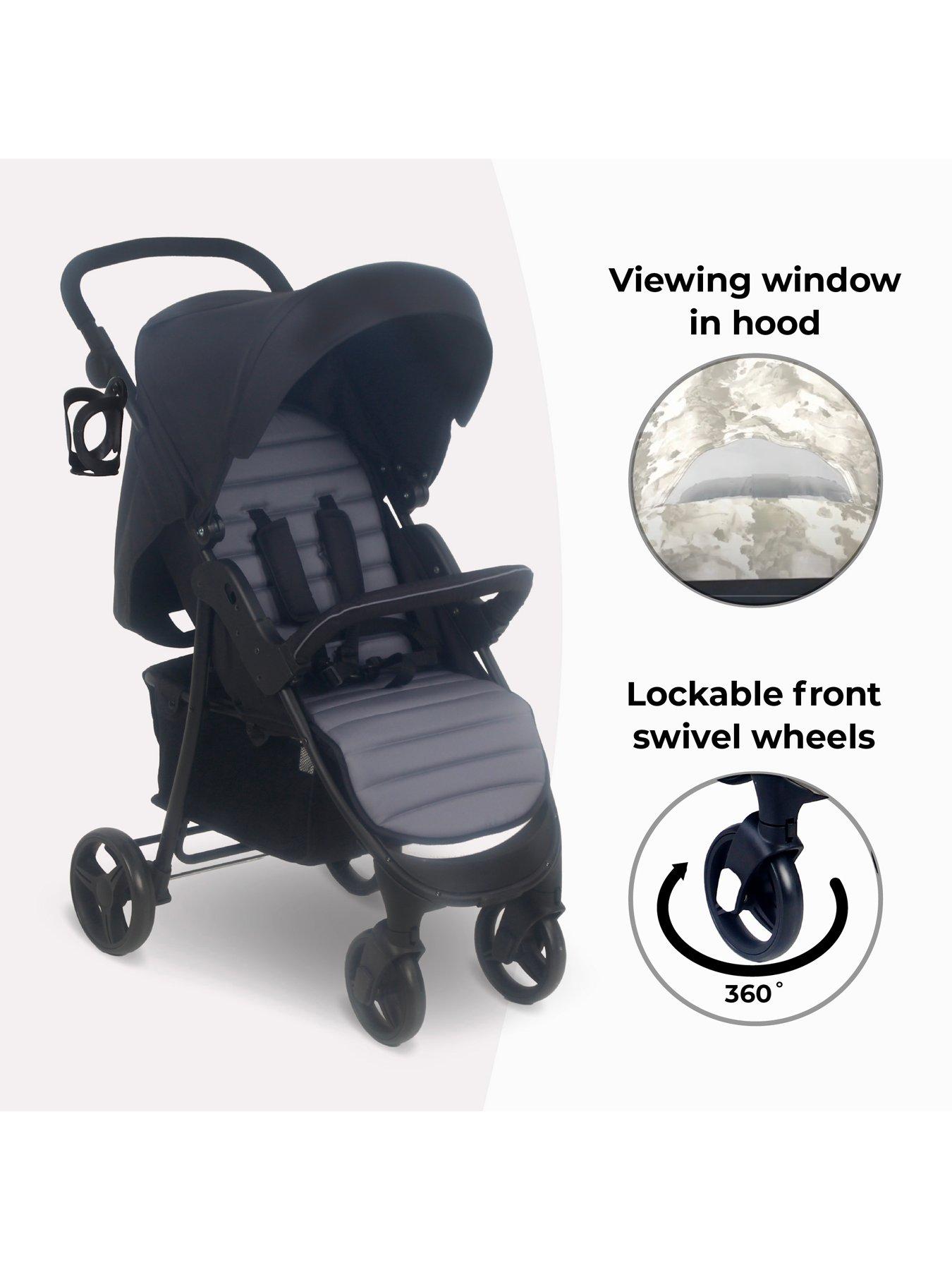 Image 4 of 7 of My Babiie MB30 Plus Pushchair - Black / Grey