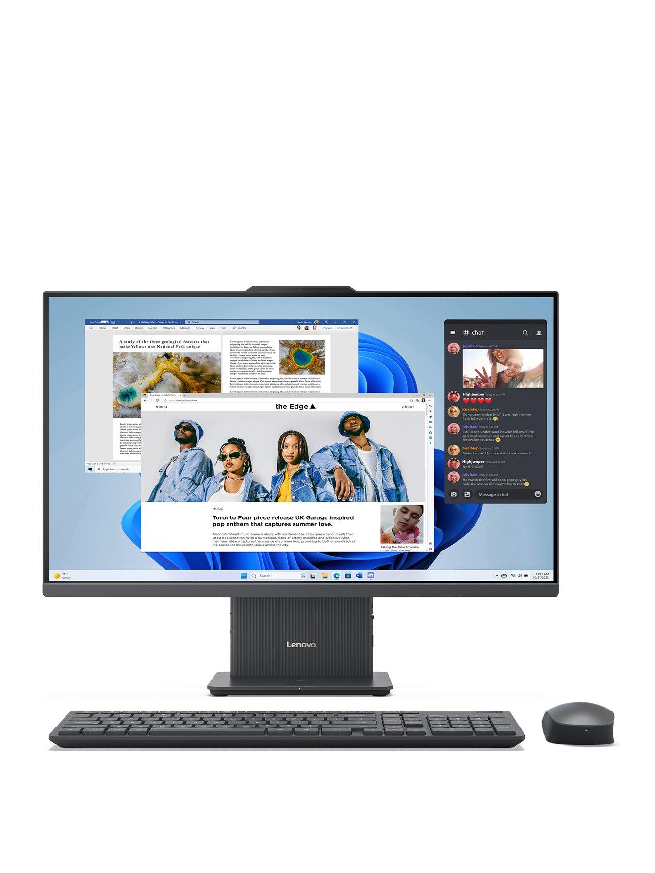 Lenovo IdeaCentre All-in-One PC AMD Ryzen 3 8GB RAM 512GB 23.8in 