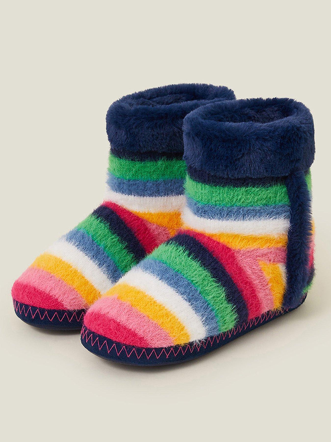Image 2 of 4 of Accessorize Bright Stripe Slipper Boot - Multi