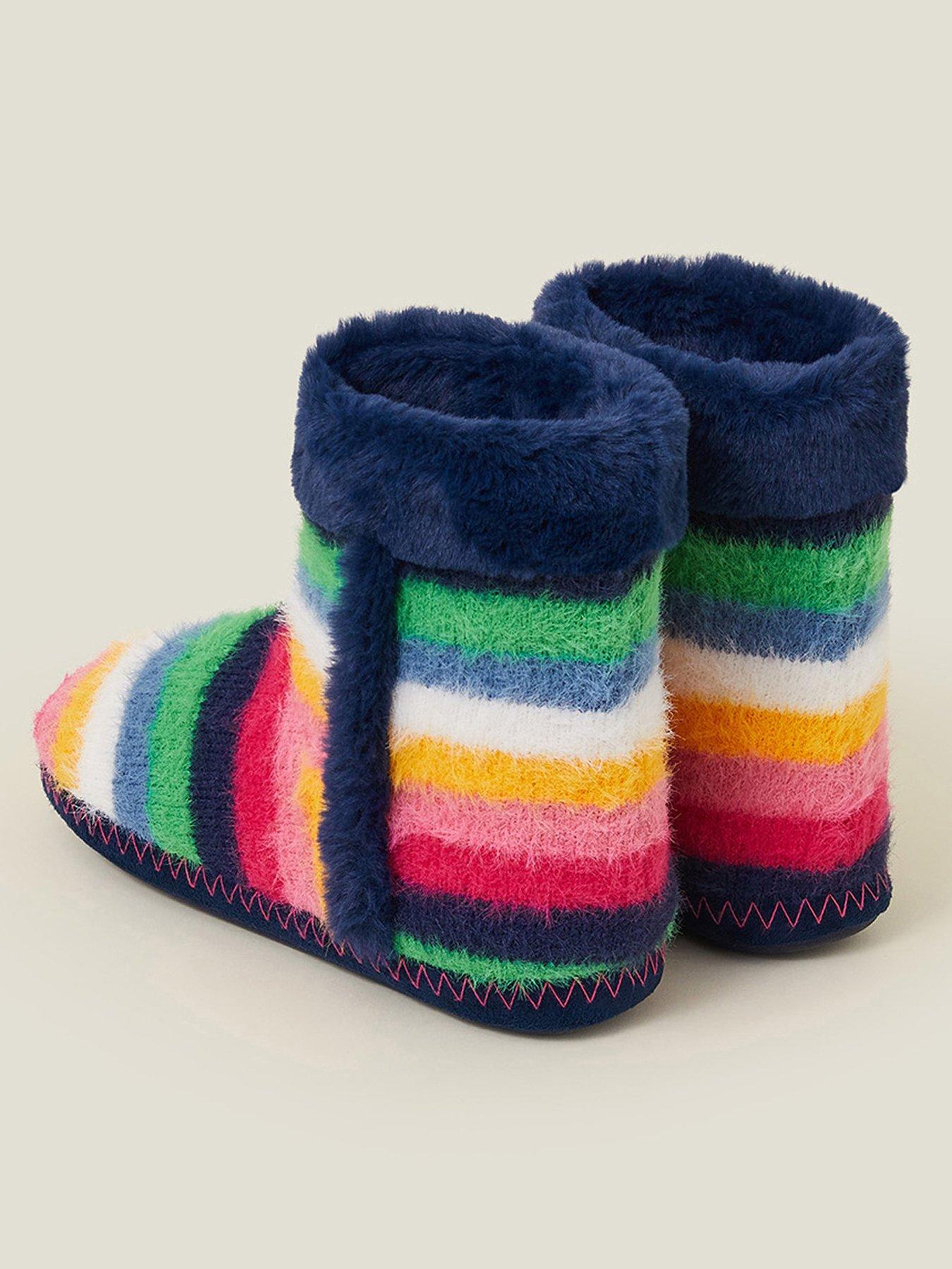 Image 3 of 4 of Accessorize Bright Stripe Slipper Boot - Multi