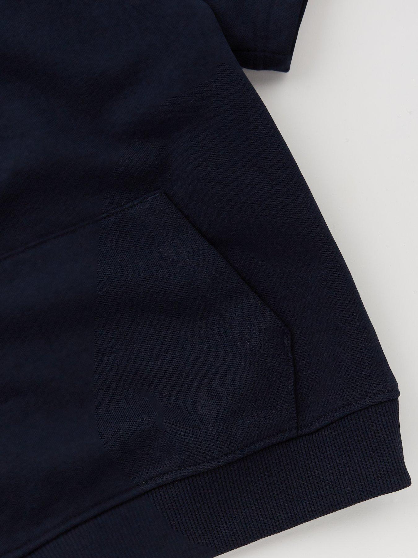 Image 3 of 4 of Mini V by Very Boys Short Sleeve Sweat Hoodie And Jogger Set - Navy