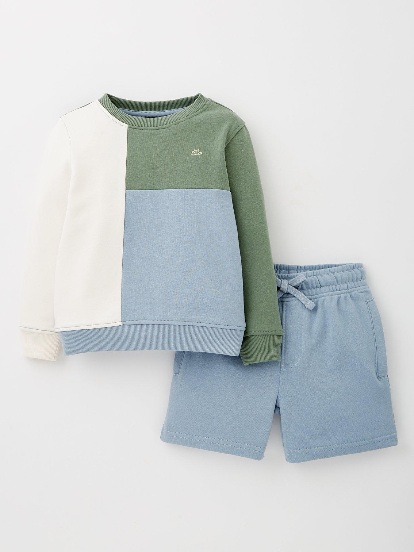 undefined Boys Cut And Sew T-shirt And Short Set - Multi