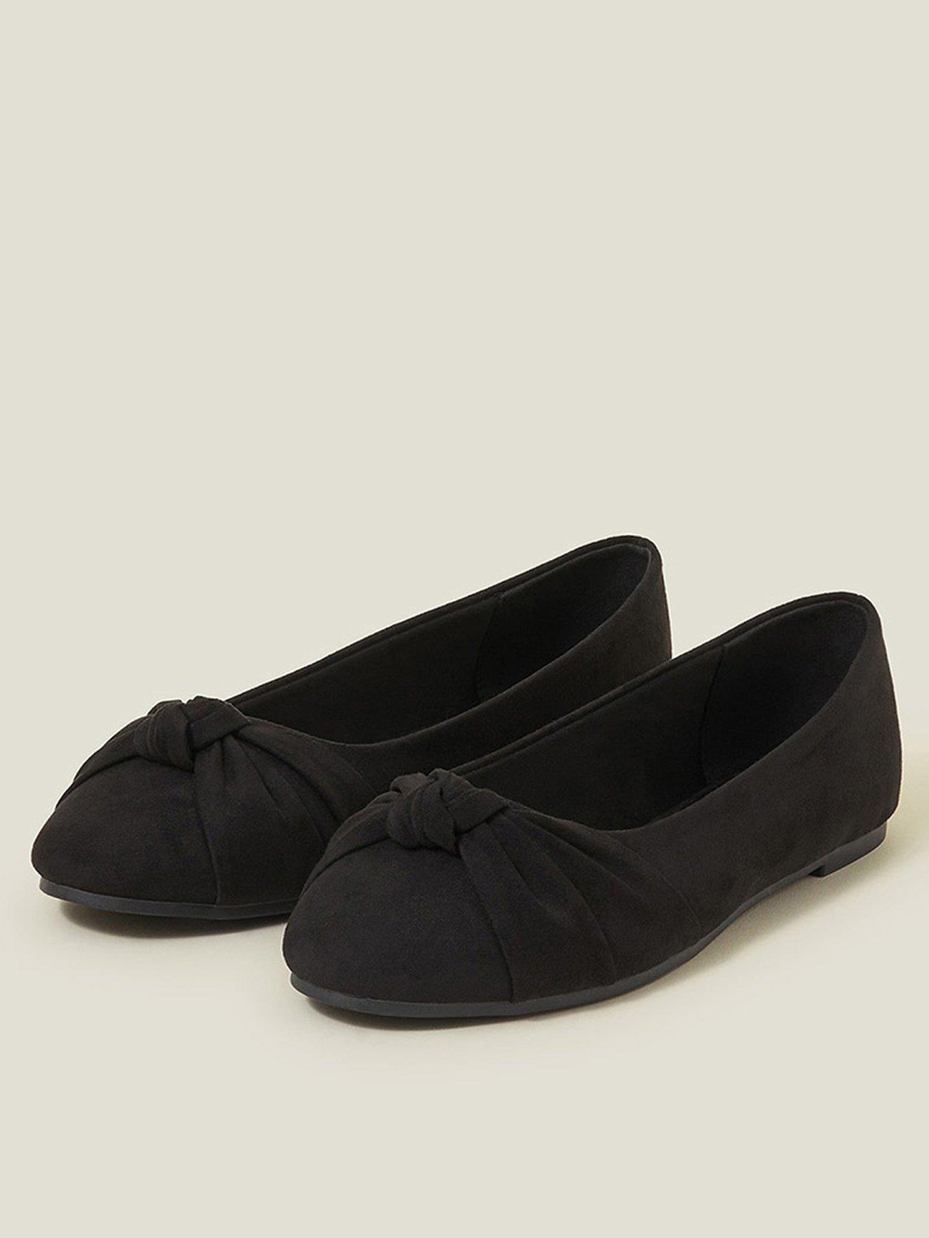Image 2 of 4 of Accessorize Suedette Knot Ballerina Flats