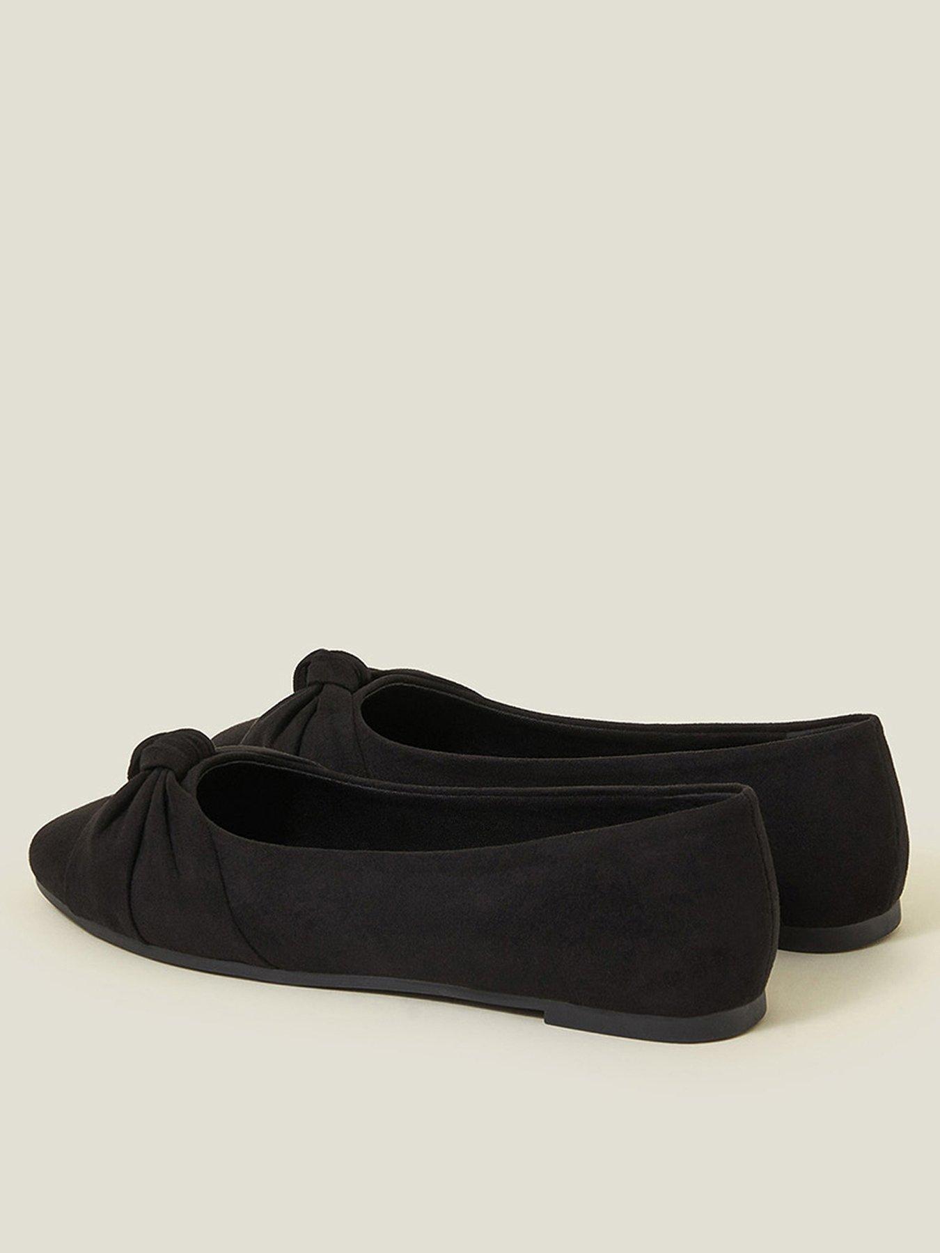 Image 3 of 4 of Accessorize Suedette Knot Ballerina Flats