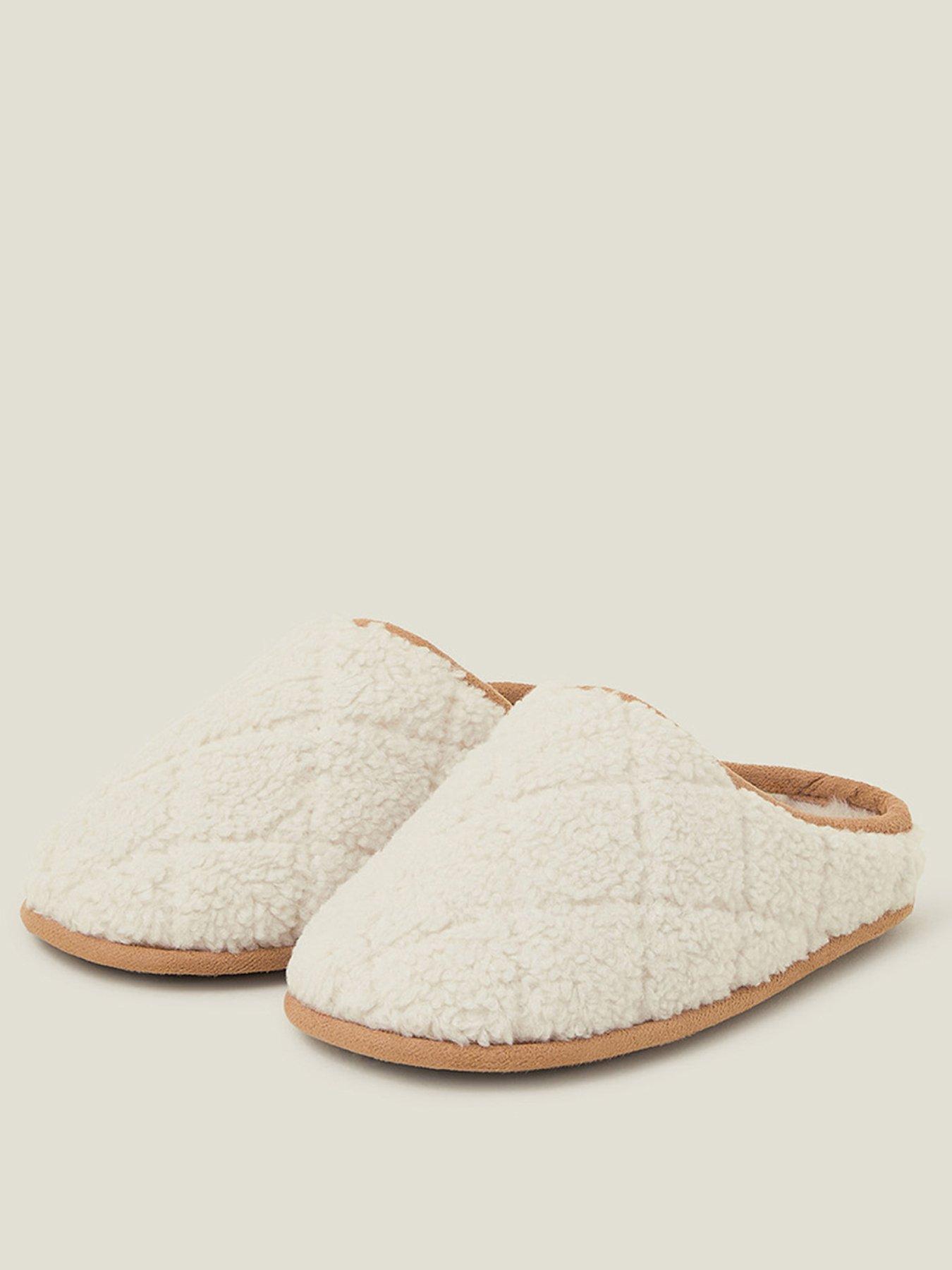 Image 2 of 4 of Accessorize Shearling Trim Mule - Cream