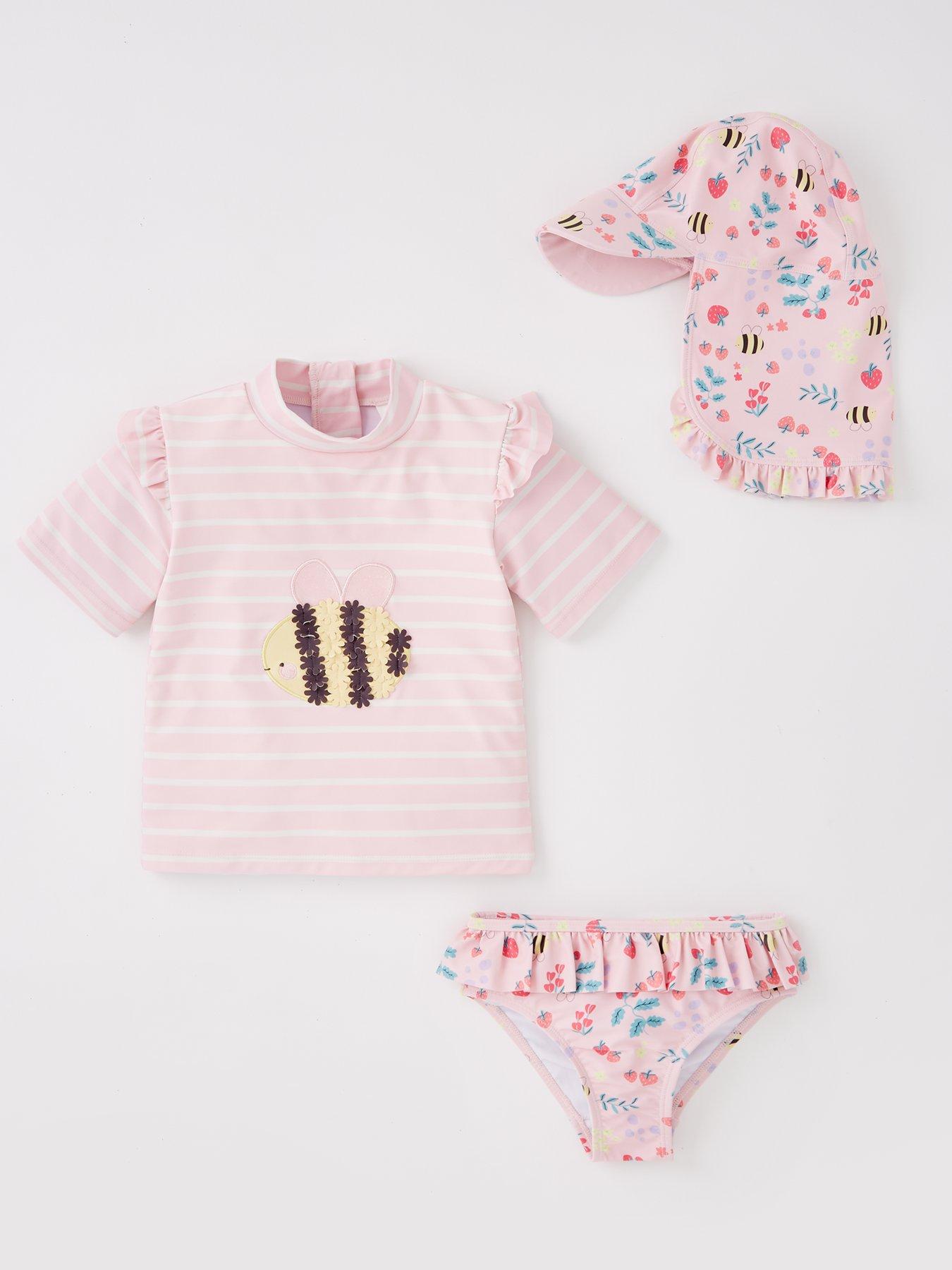 Mini V by Very Girls Piece Bumblebee Sunsafe Set Pink Very