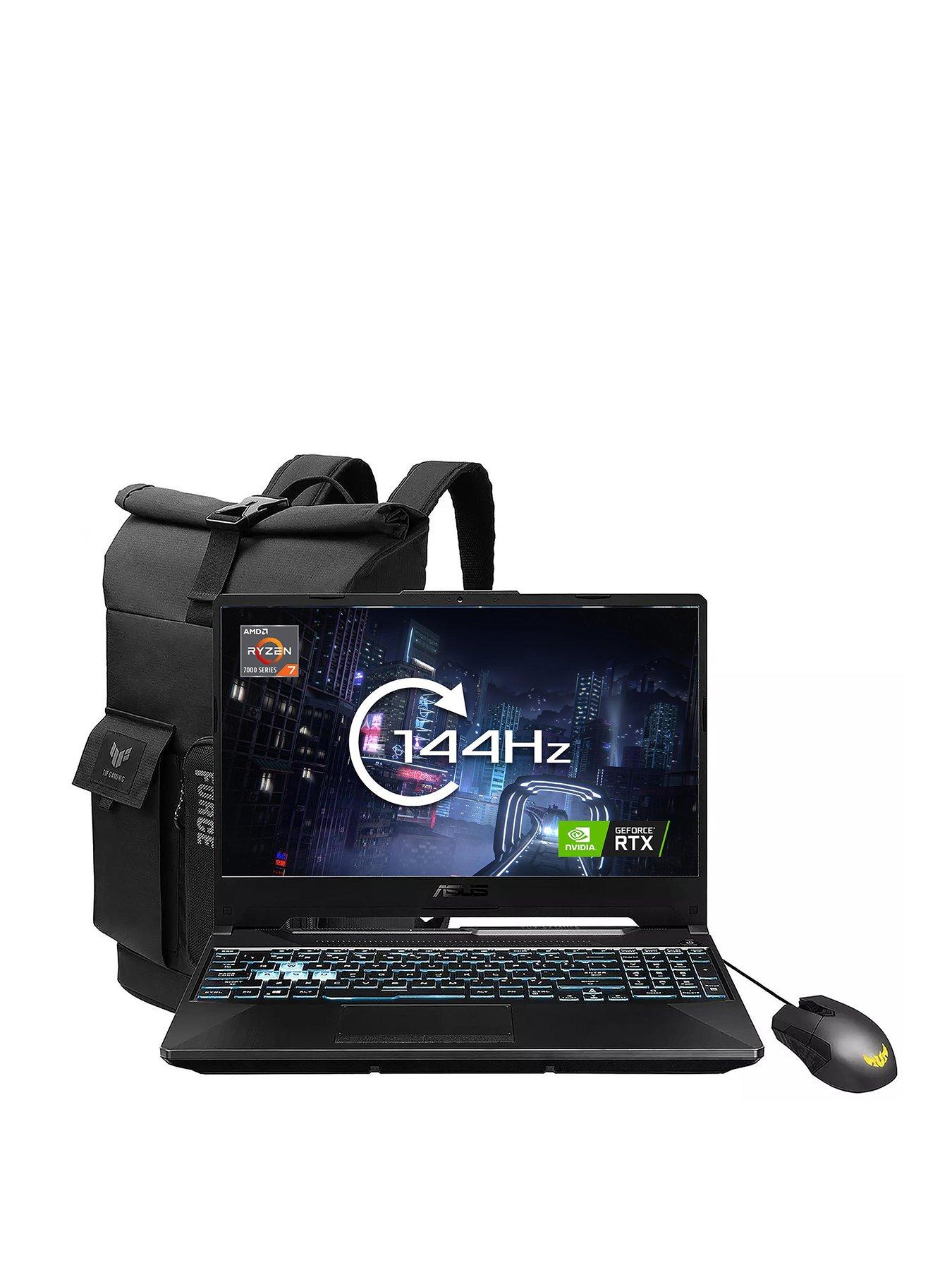 undefined TUF Gaming A15 Laptop Bundle - 15.6in FHD 144Hz, GeForce RTX 3050, AMD Ryzen 7, 16GB RAM, 512GB SSD - Black