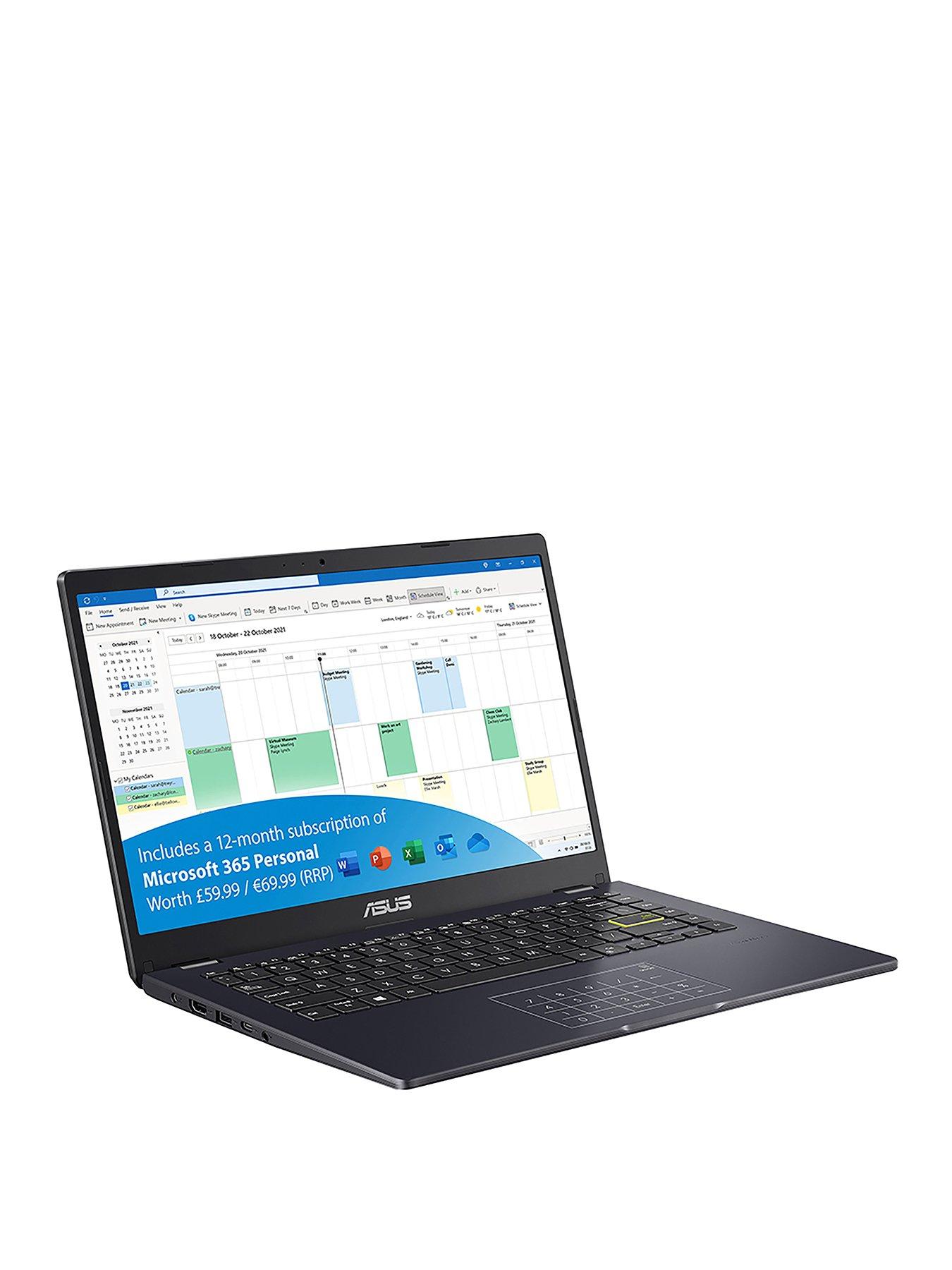 Image 1 of 7 of Asus Vivobook Go 14 Laptop&nbsp;- 14in FHD,&nbsp;Intel Celeron, 4GB RAM, 64GB SSD - Blue