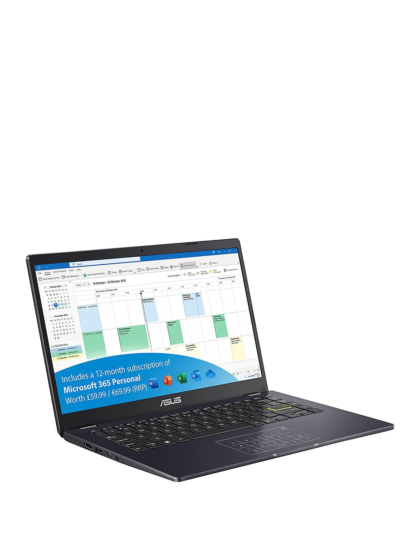 Image 1 of 6 of Asus Vivobook Go 14 Laptop&nbsp;- 14in FHD,&nbsp;Intel Celeron,&nbsp;4GB RAM, 128GB SSD&nbsp;- Blue