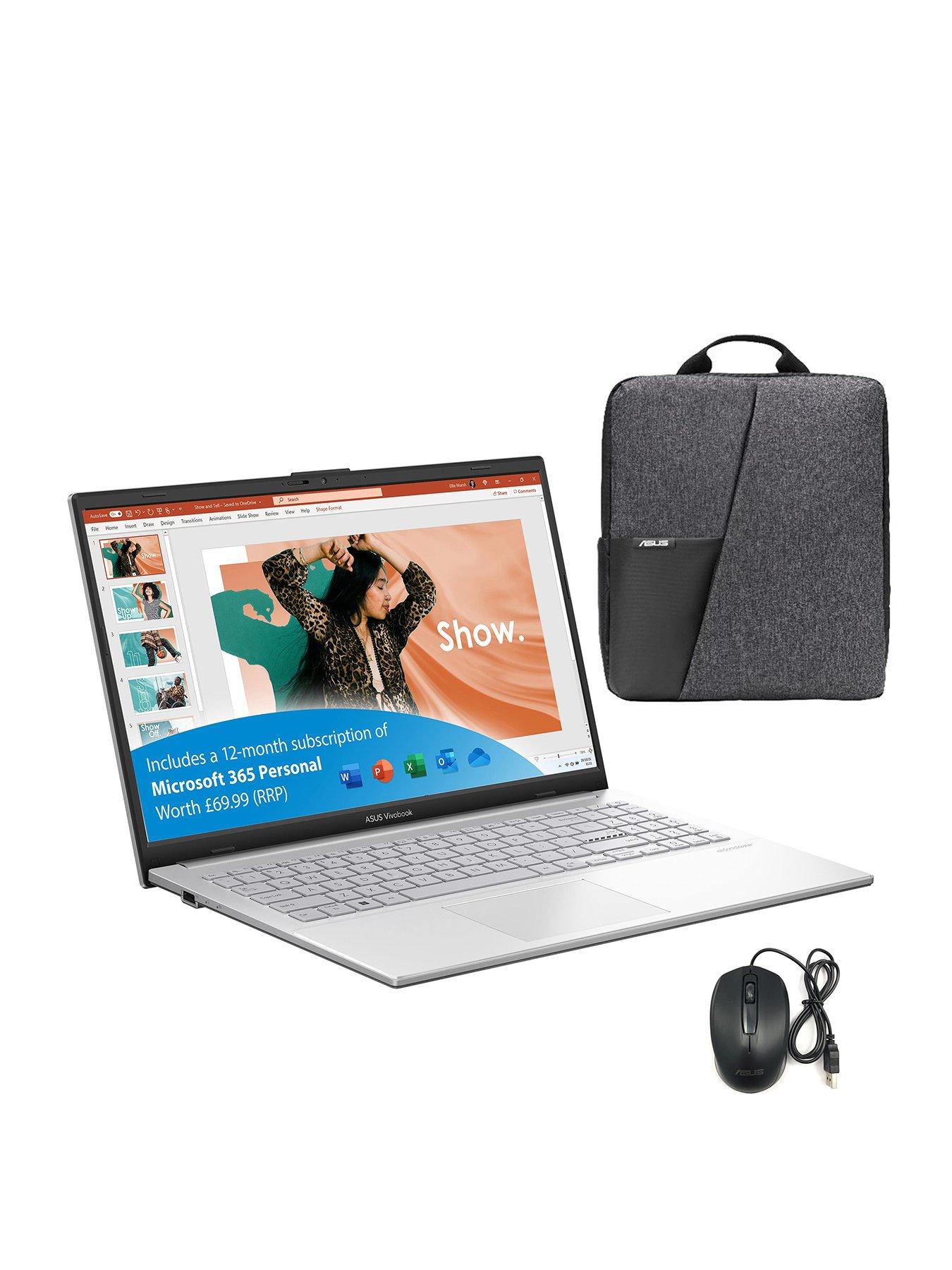 Asus Vivobook Go 15 Laptop - 15.6in FHD, Intel Processor N200, 4GB RAM, 128GB SSD - Silver