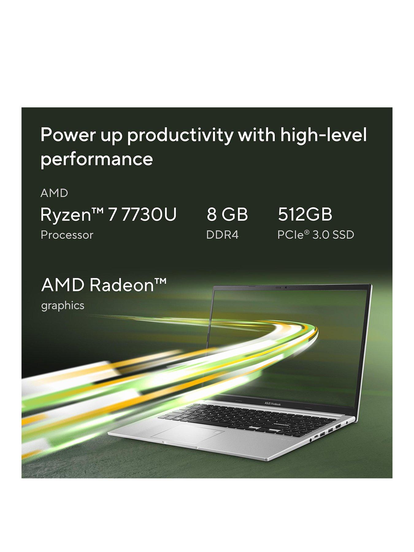Asus Vivobook 15 Laptop FHD, AMD Ryzen 7, 16GB RAM, 512GB