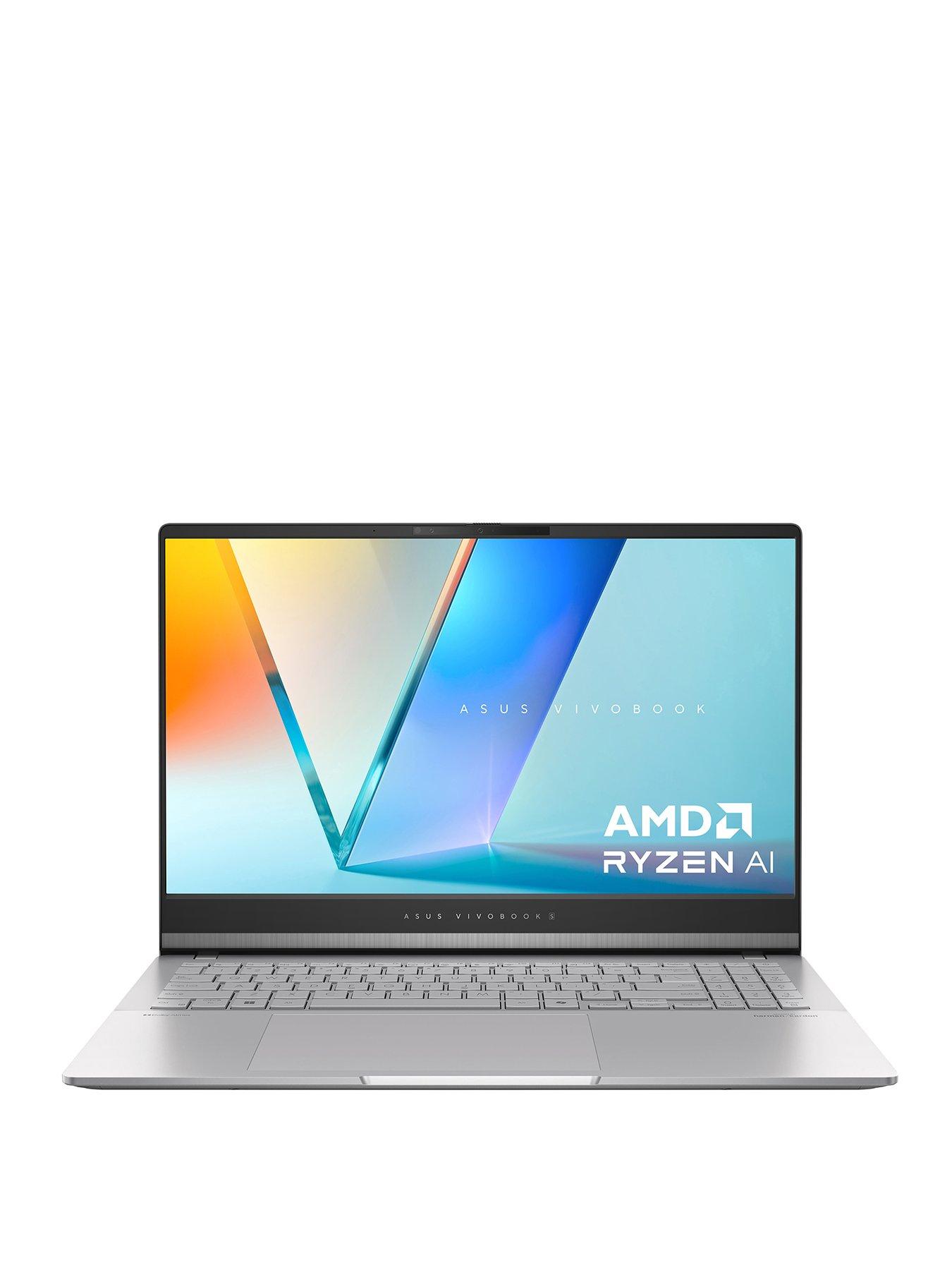 Image 1 of 7 of Asus Vivobook S 15 Laptop - Copilot+ PC - 15.6in 3K OLED - AMD Ryzen AI 9 - 32GB RAM - 1TB SSD - Silver