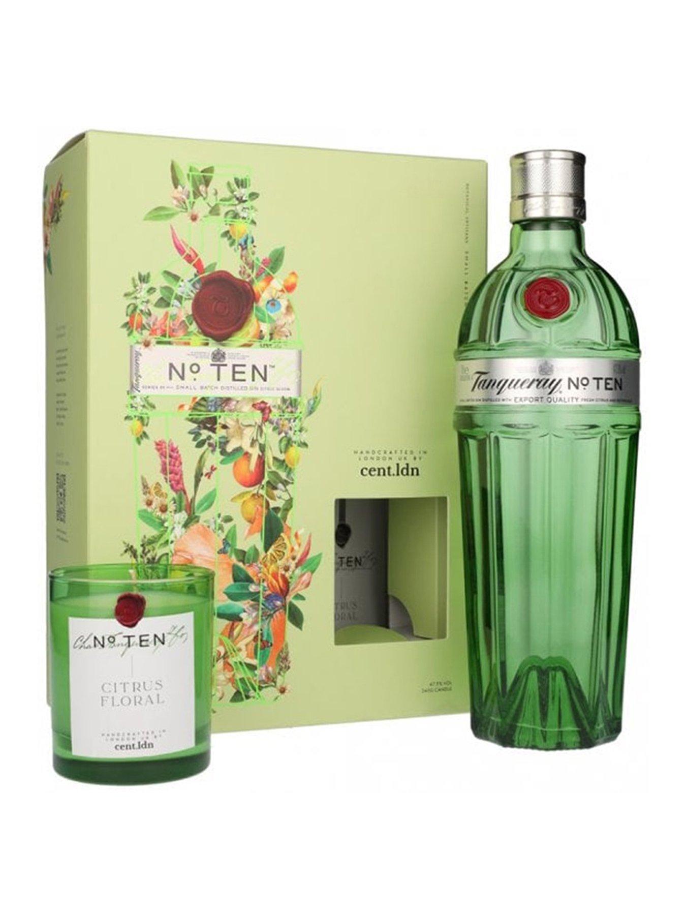 Product photograph of Tanqueray Ten 70cl Gin And Candle Gift Set from very.co.uk