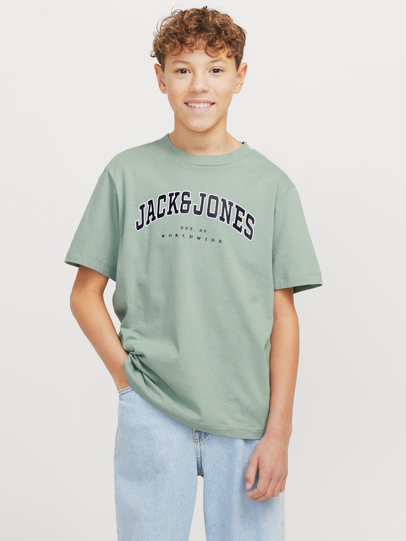 undefined Boys Caleb Varsity Short Sleeve T-Shirt - Green
