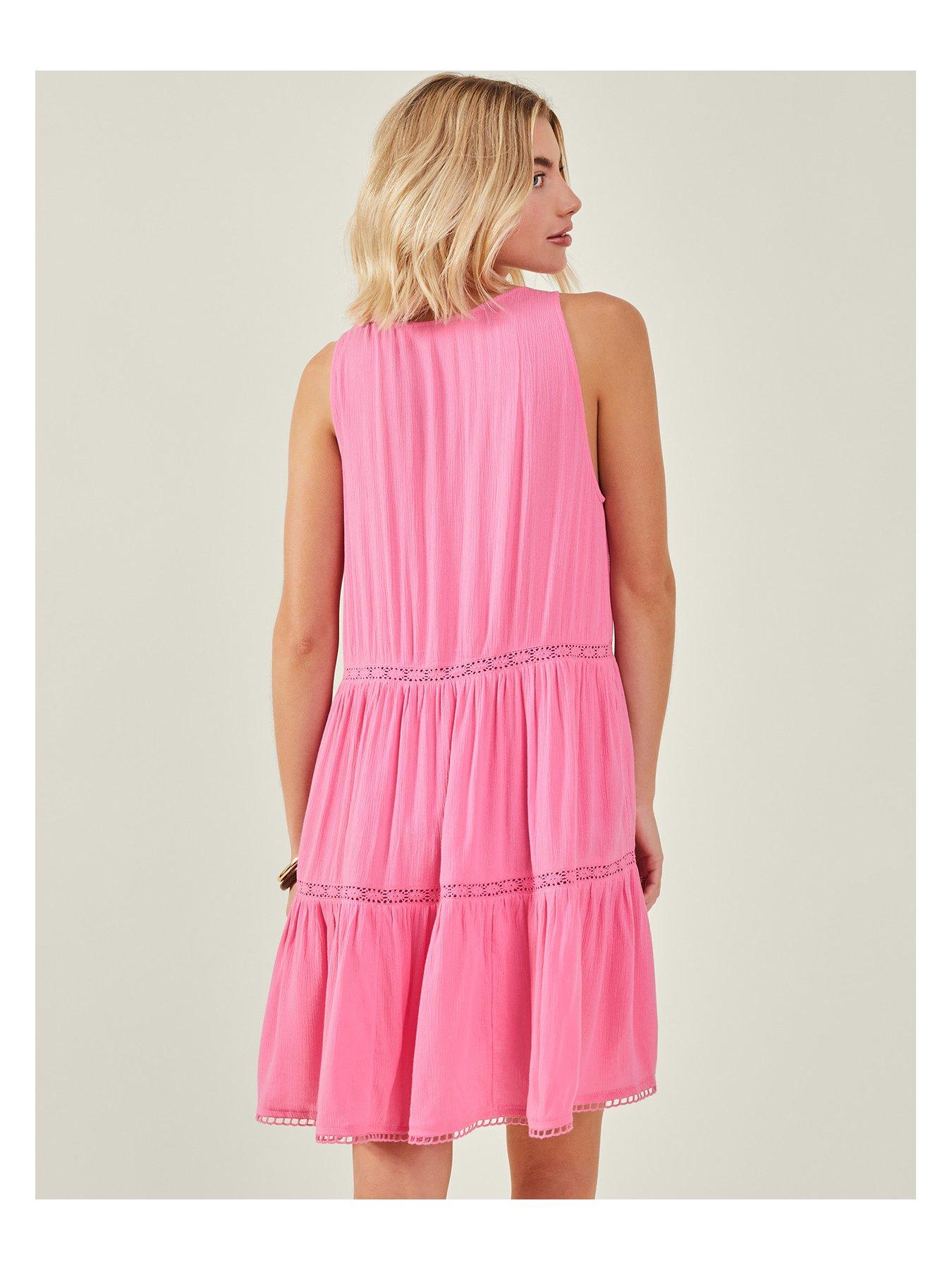 Image 2 of 4 of Accessorize Lace Insert Swing Dress