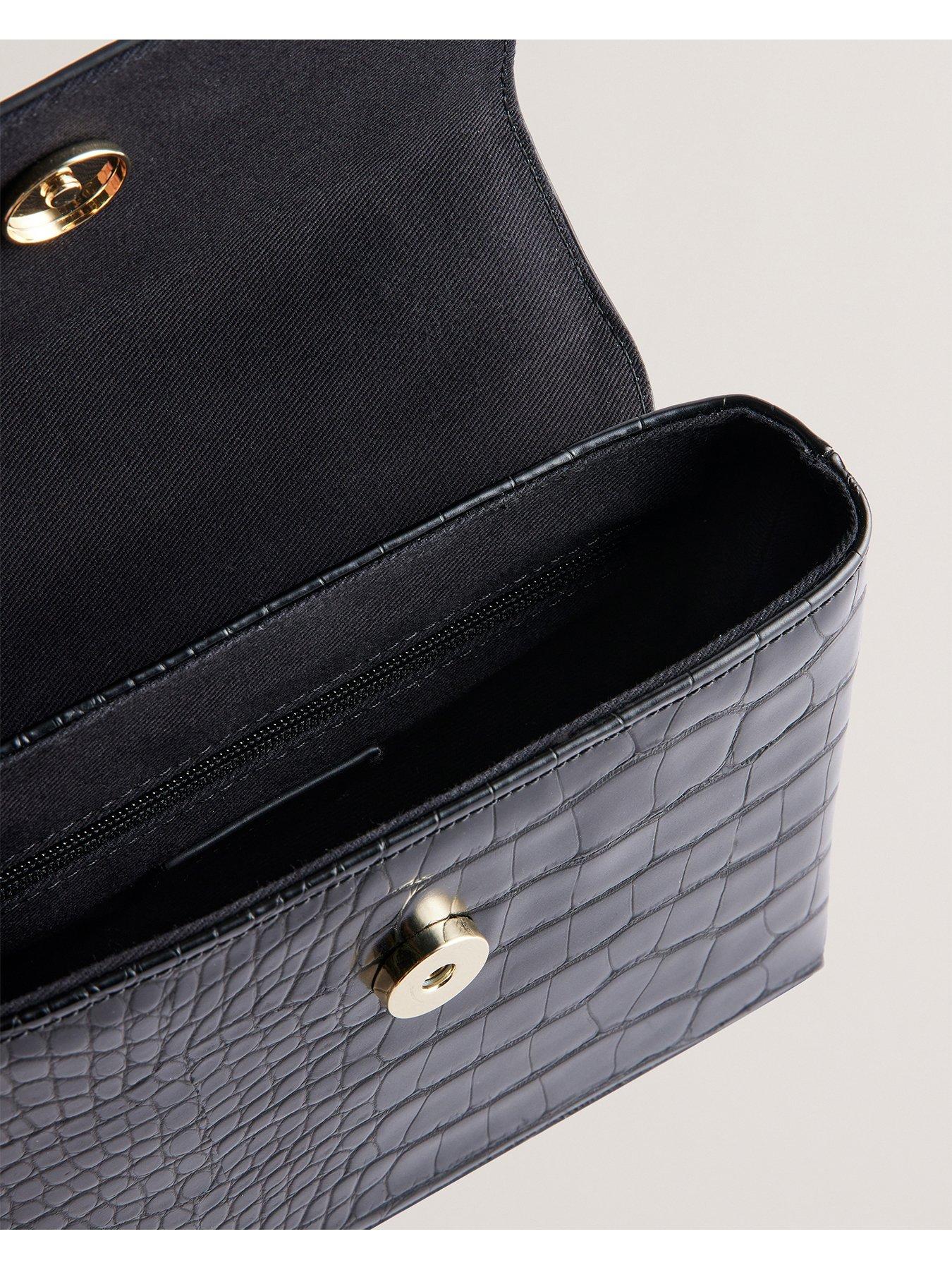 Aynaya Imitation Croc Top Handle Small Bag