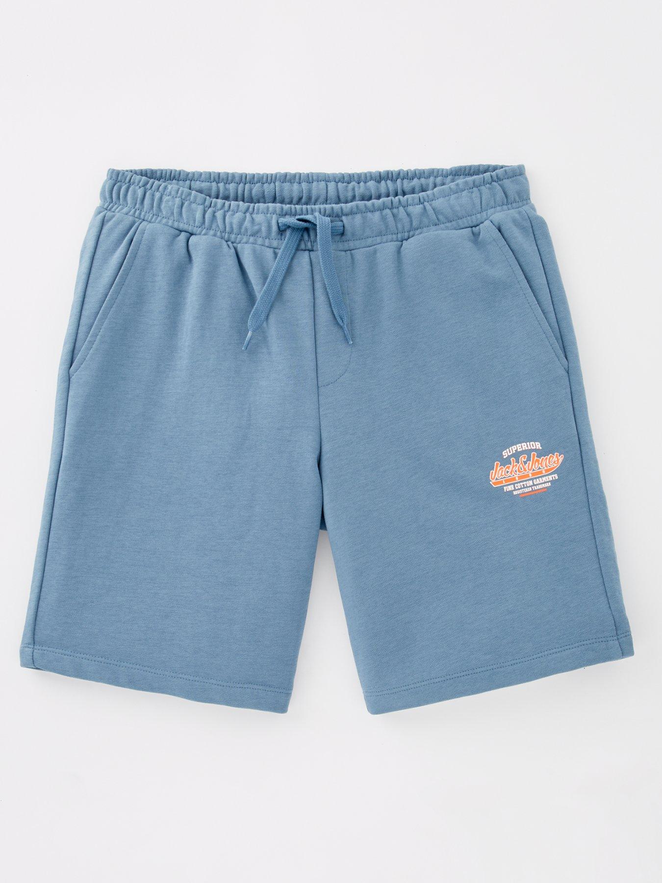 undefined Boys 2 Colour Logo Sweat Shorts - Blue