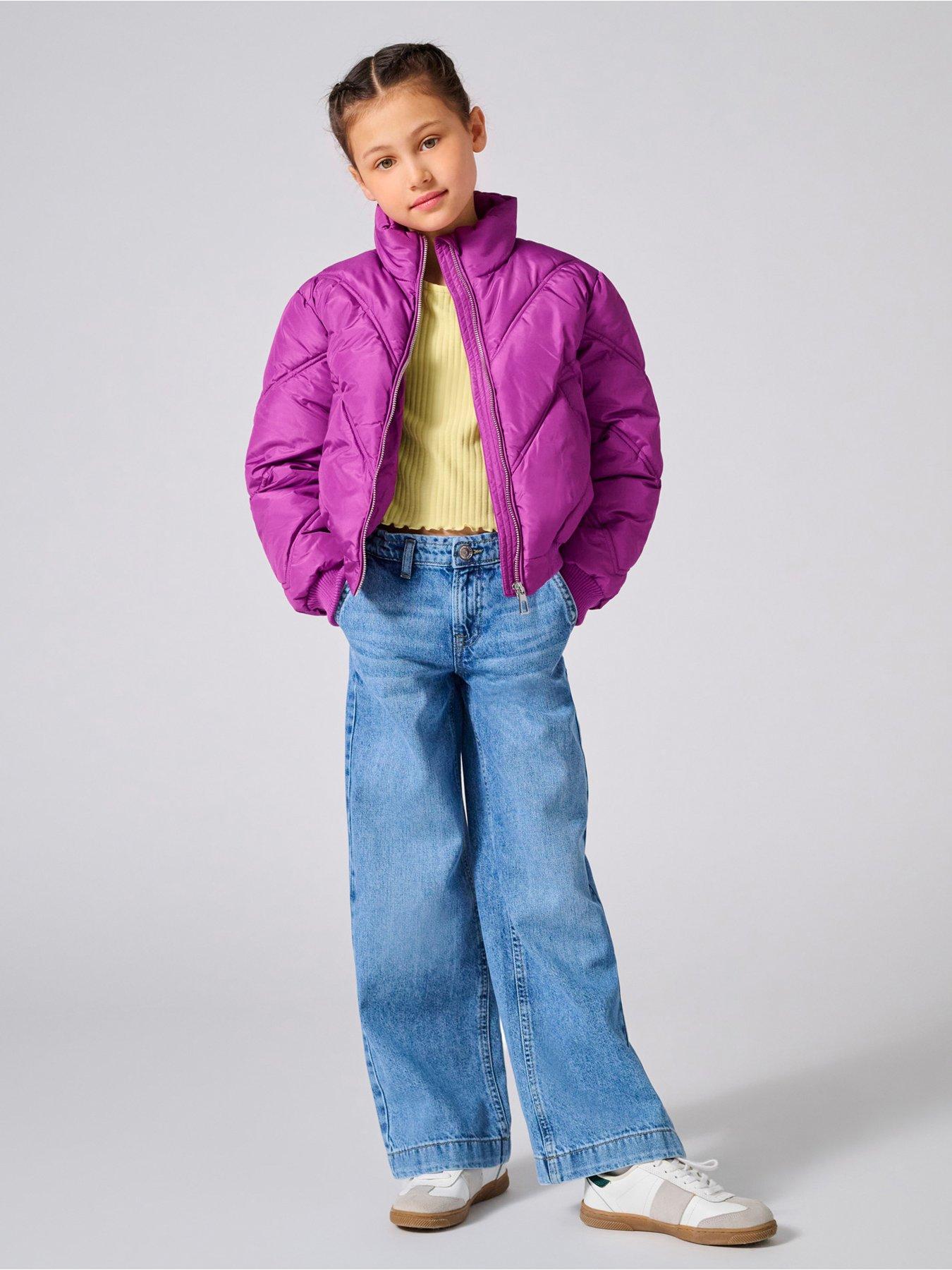 Image 2 of 3 of Only Kids Girls Comet Wide Leg Jeans - Denim