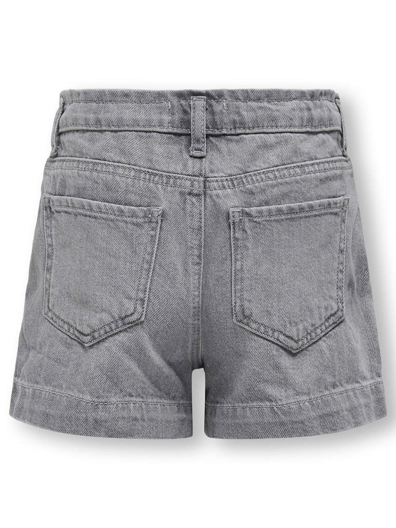 Image 2 of 3 of Only Kids Girls Comet Wide Leg Denim Shorts - Medium Grey Denim