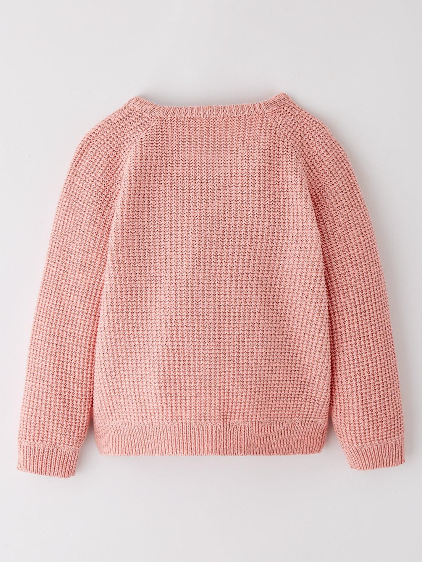 Image 2 of 4 of Mini V by Very Girls Pocket Button Through Cardigan - Pink