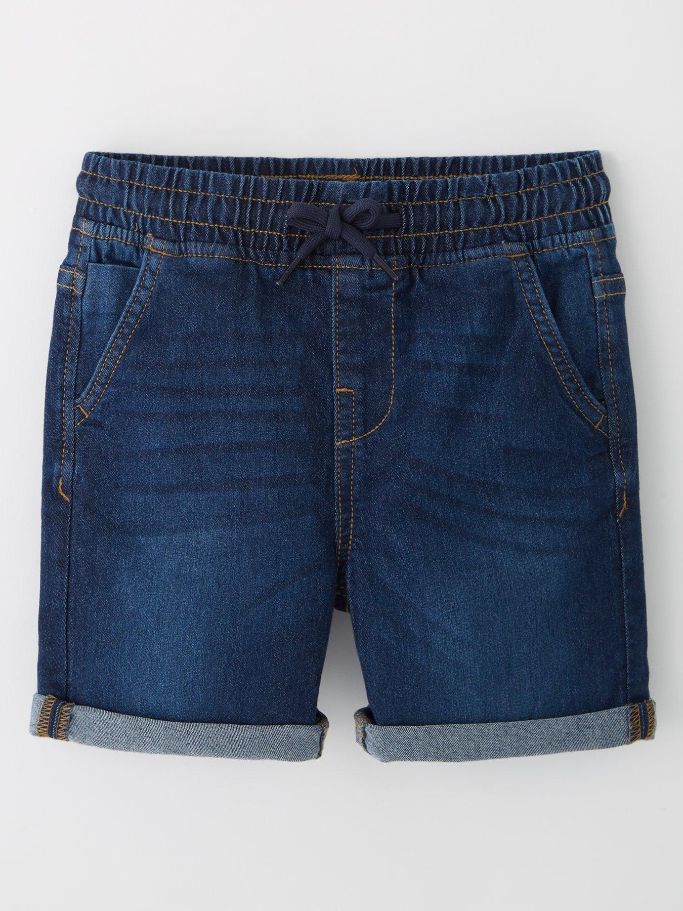 undefined Boys Pull On Denim Shorts - Mid Wash