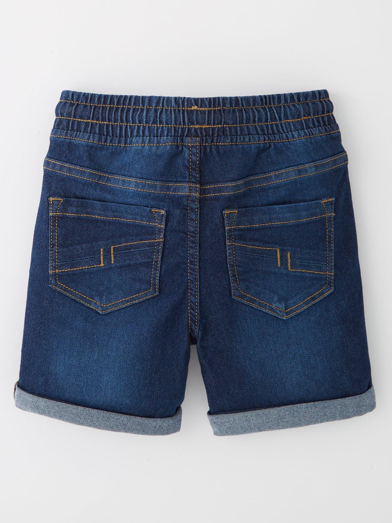 Mini V by Very Boys Pull On Denim Shorts Mid Wash Very