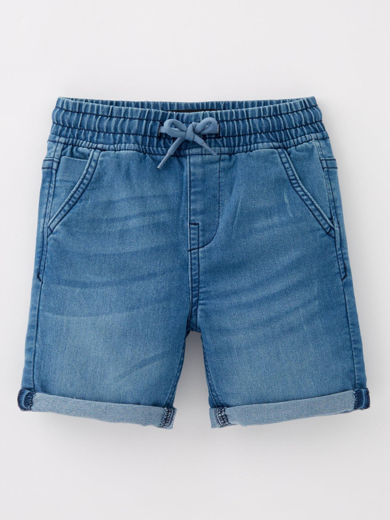 undefined Boys Pull On Denim Shorts - Light Wash