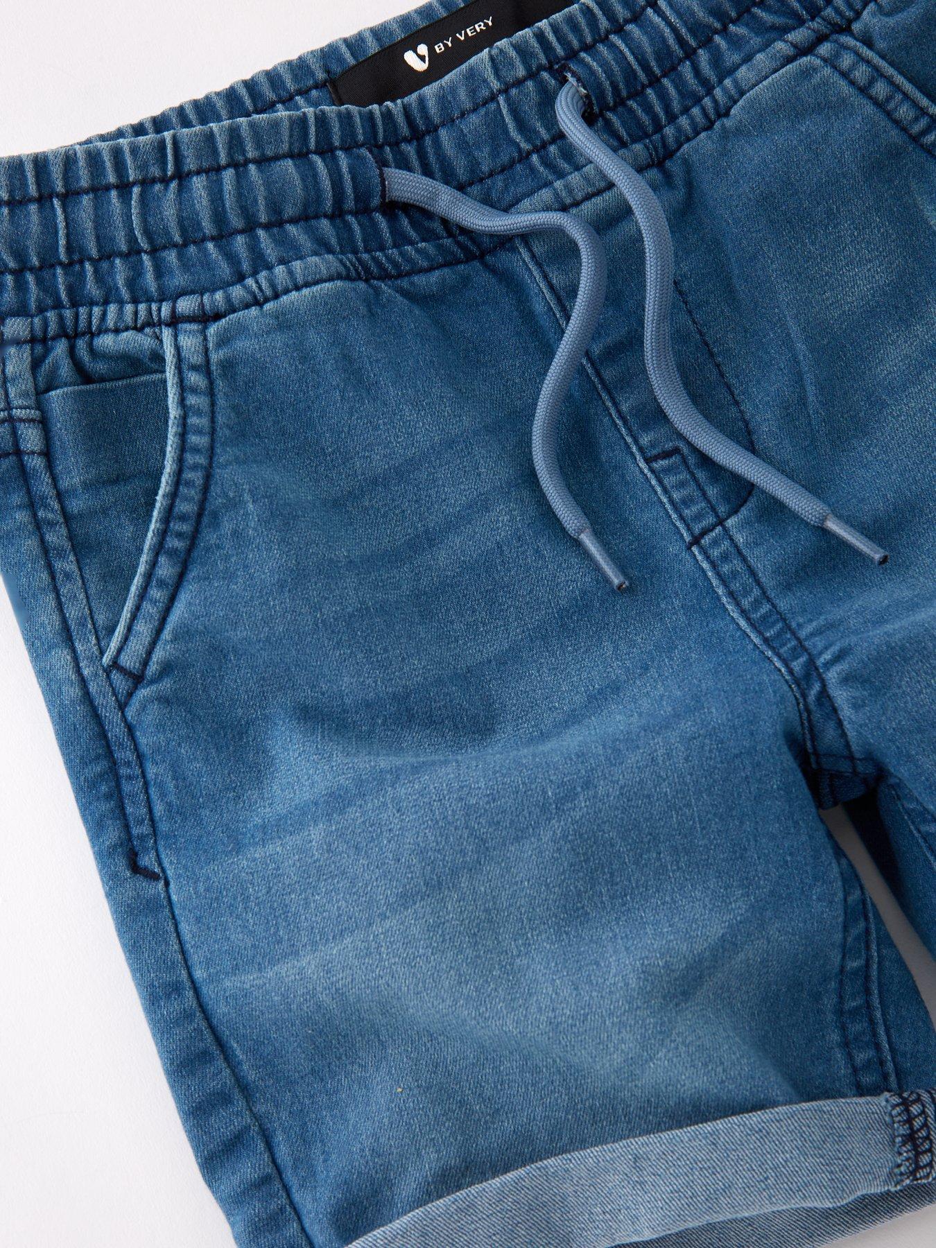 Image 3 of 4 of Mini V by Very Boys Pull On Denim Shorts - Light Wash