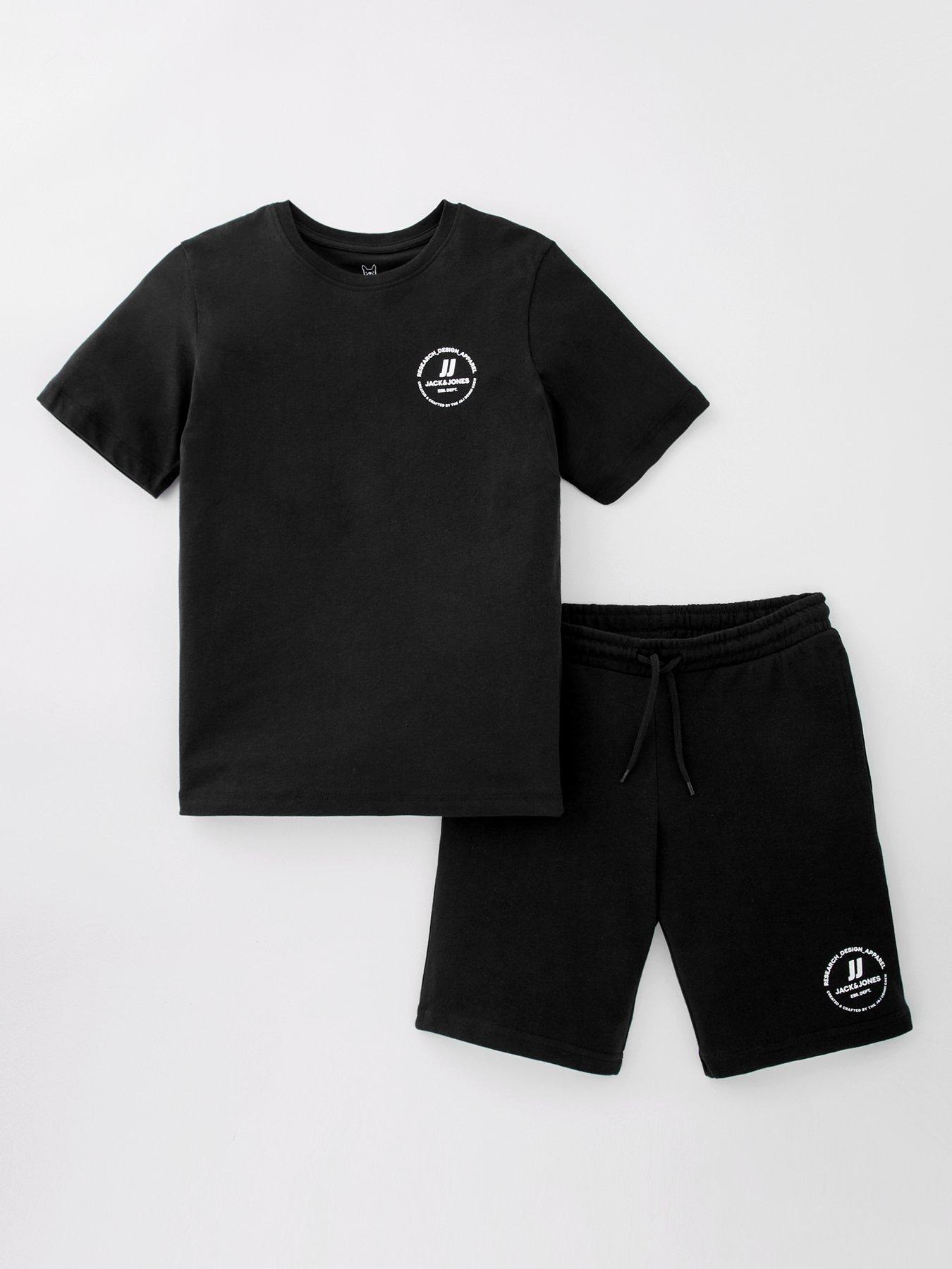 undefined Boys Swift Short Sleeve T-shirt And Shorts Set - Black
