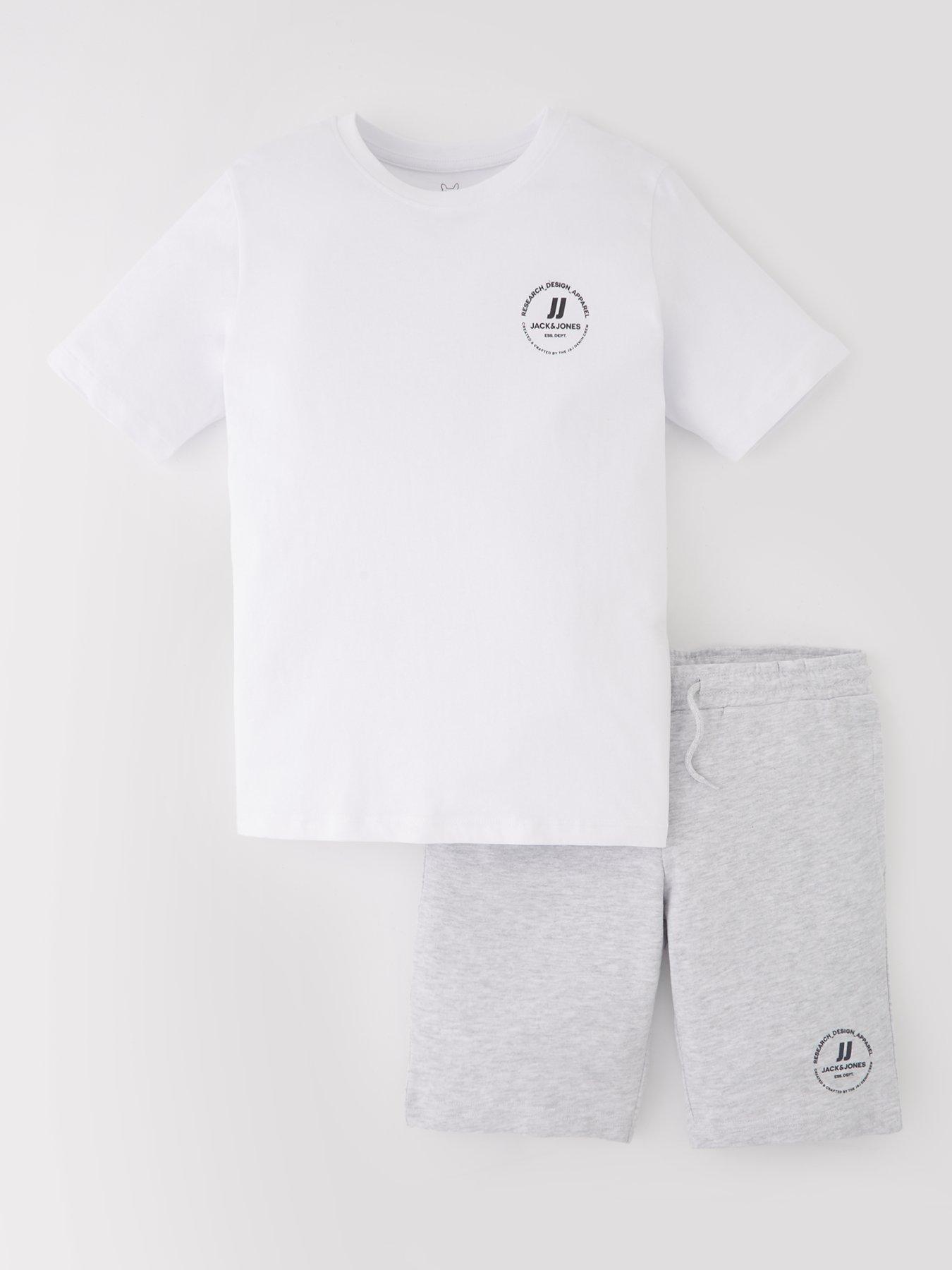 undefined Boys Swift Short Sleeve T-shirt And Shorts Set - White
