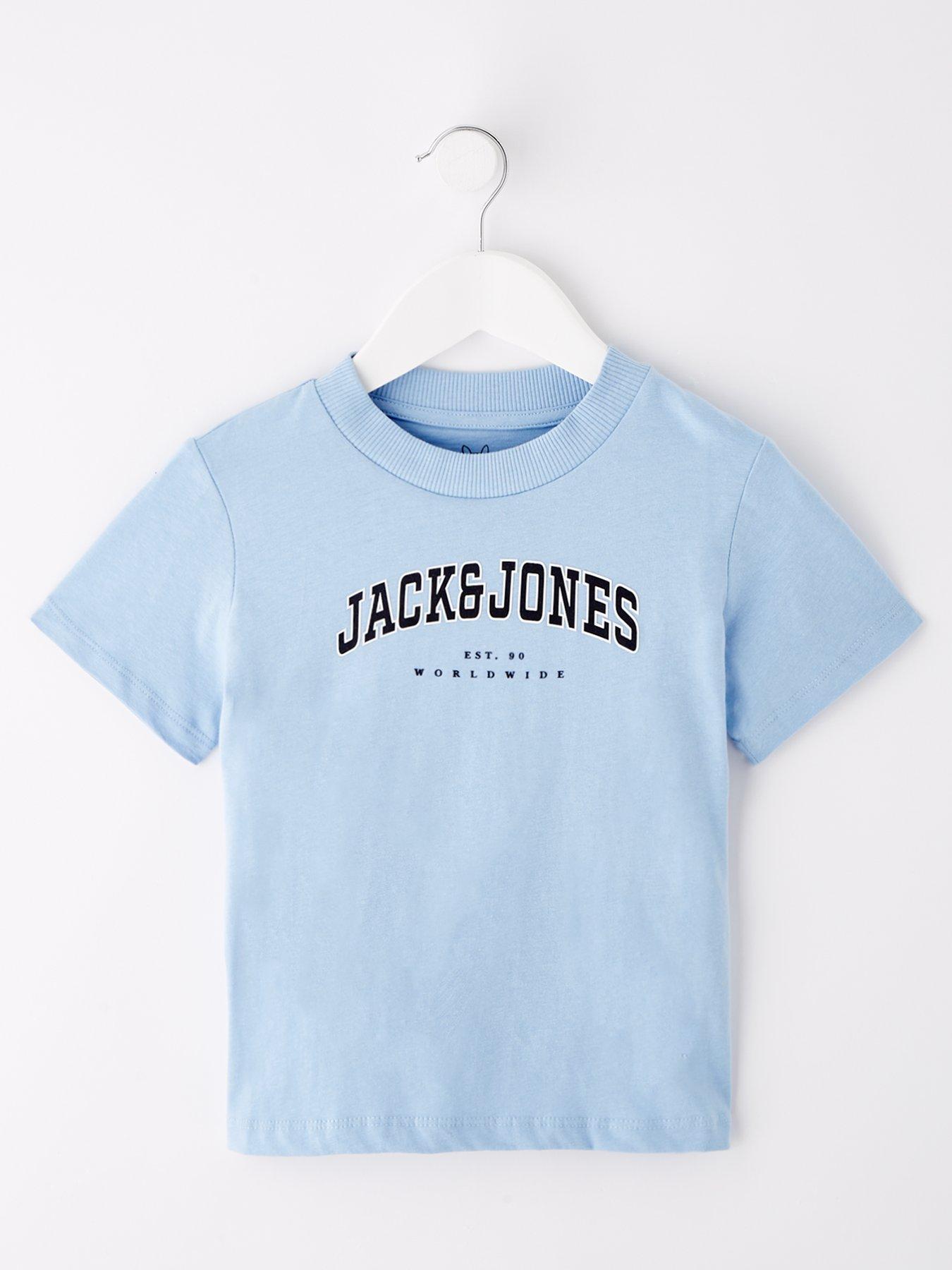 undefined Younger Boys Caleb Varsity Short Sleeve T-Shirt - Light Blue