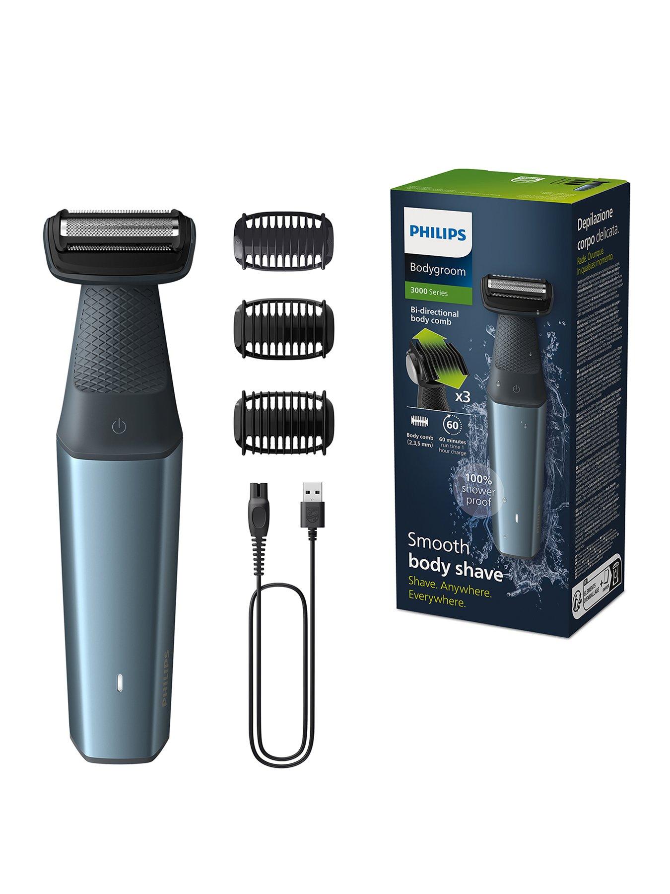 Philips Series 3000 Cordless Body Groomer with Intimate Trimmer  &  Skin Protect Technology - BG3027/05