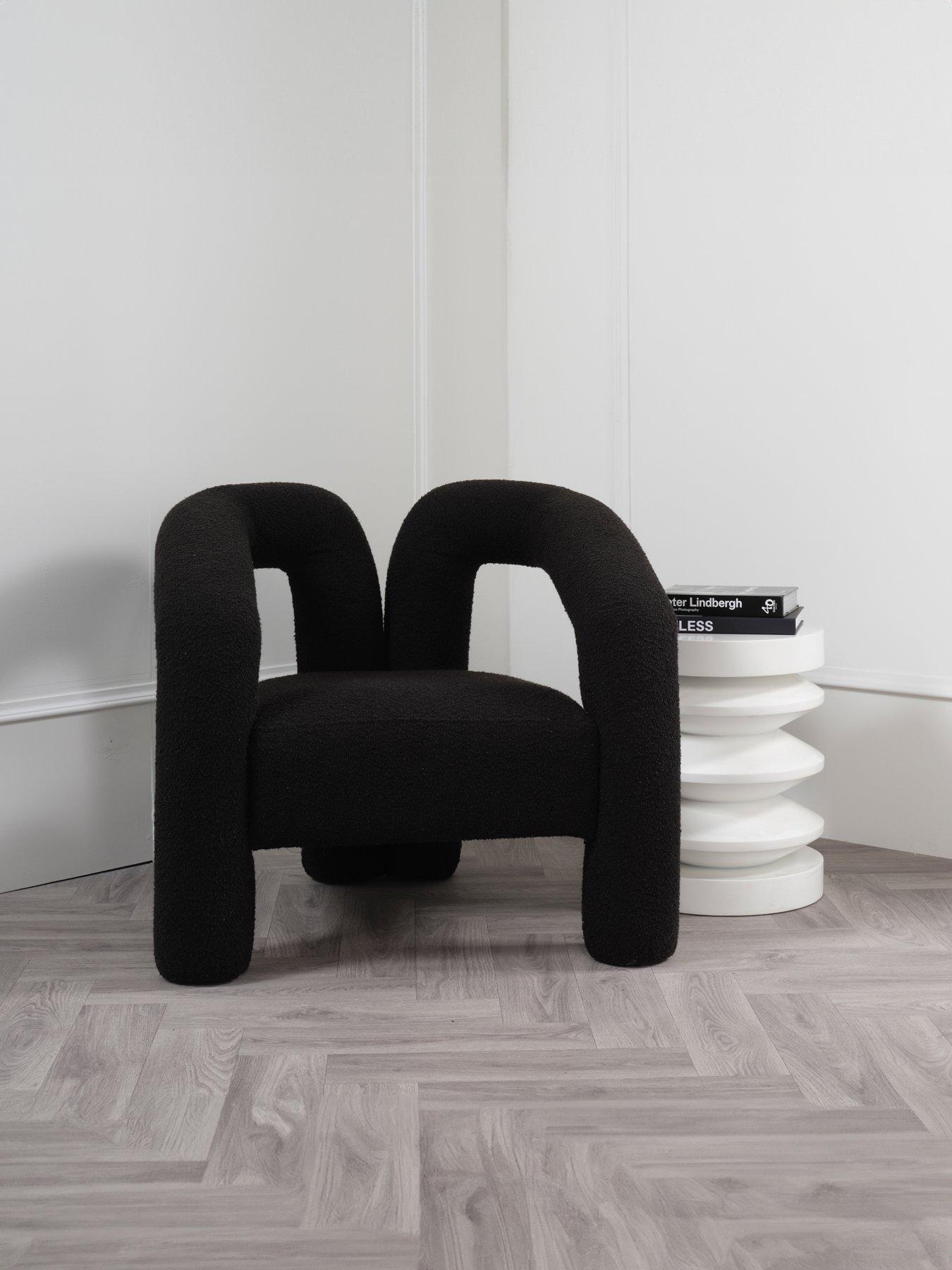 undefined Freyja Black Boucle Chair