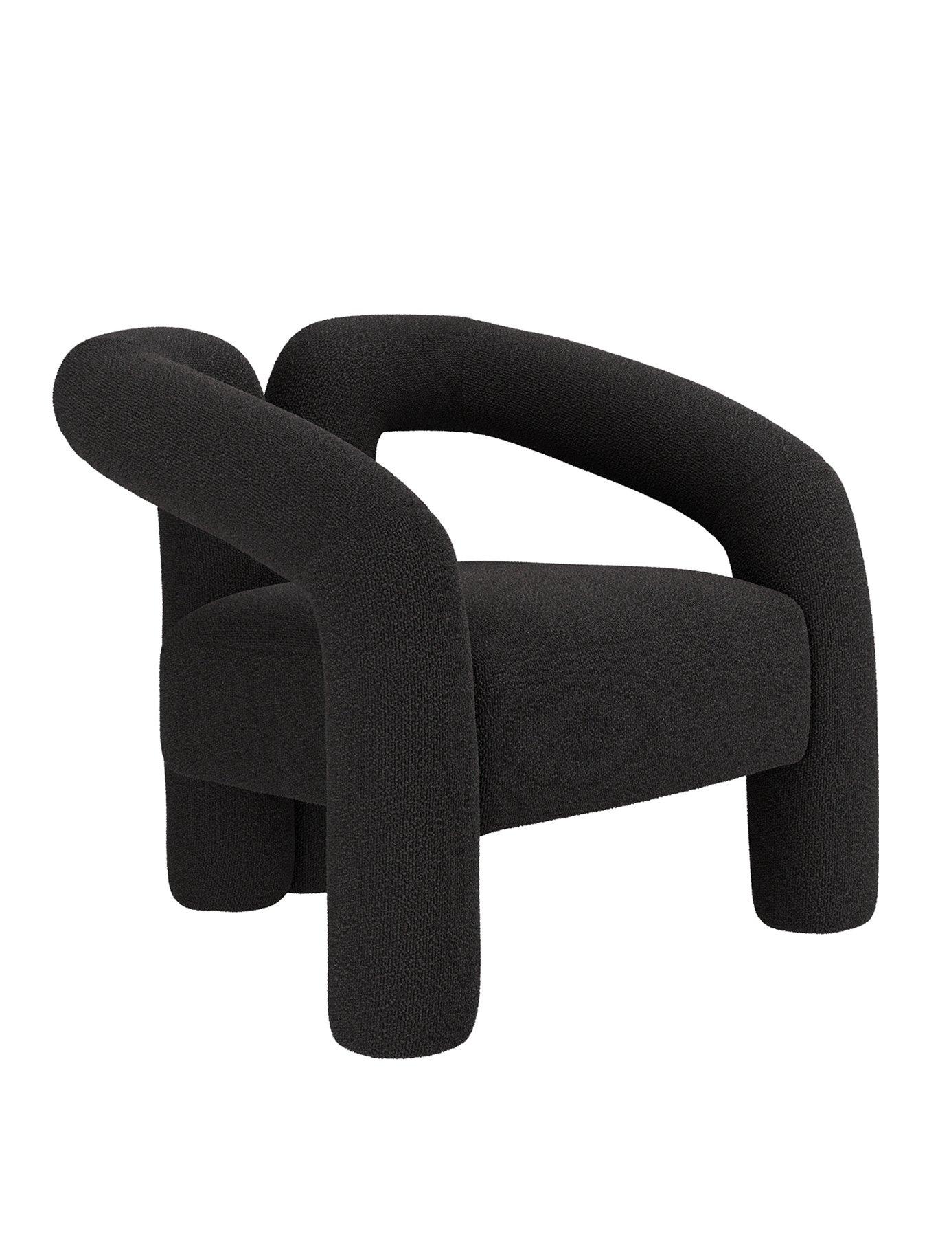 LPD Home Freyja Black Boucle Chair | Very