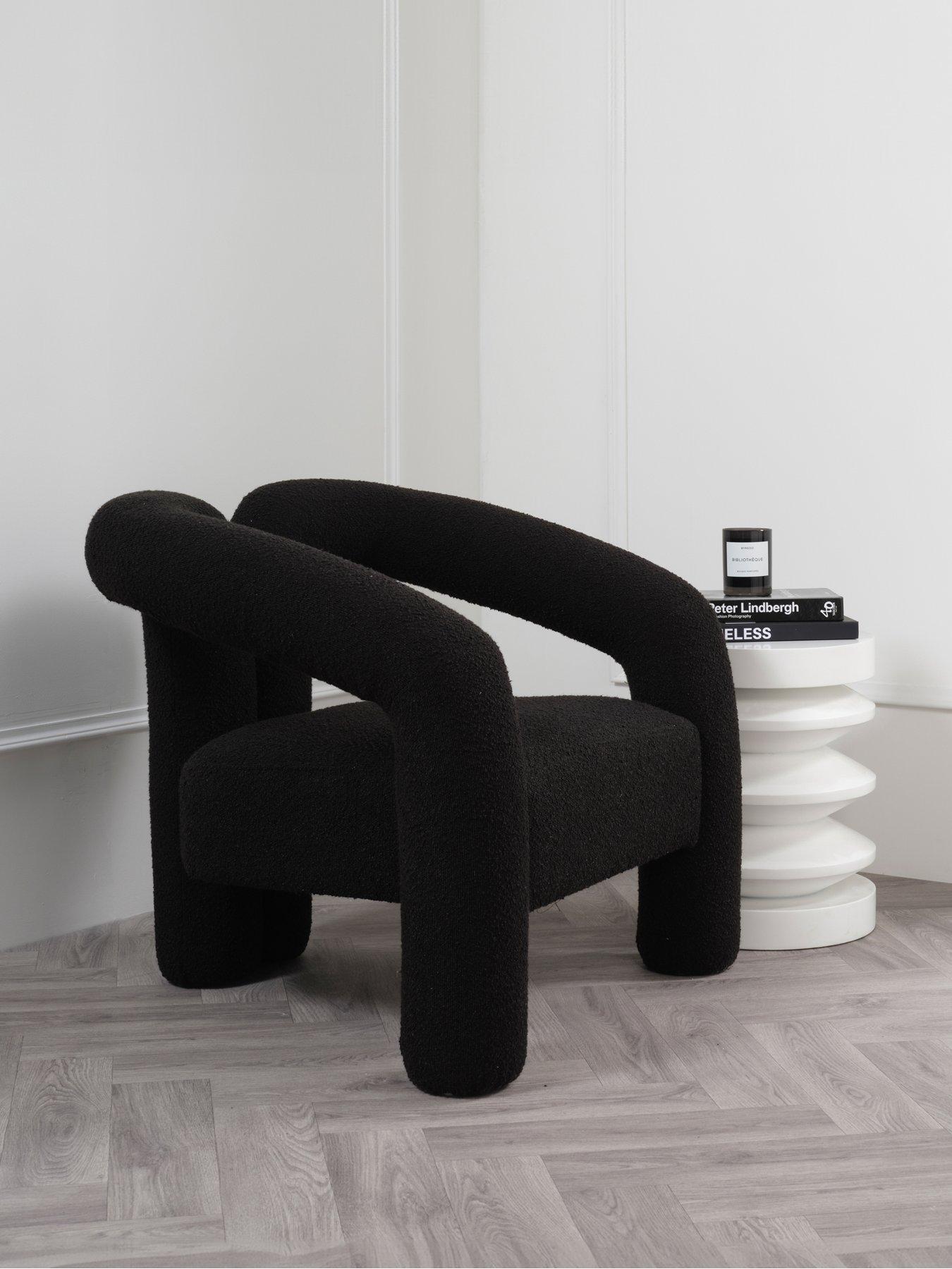 LPD Home Freyja Black Boucle Chair | Very