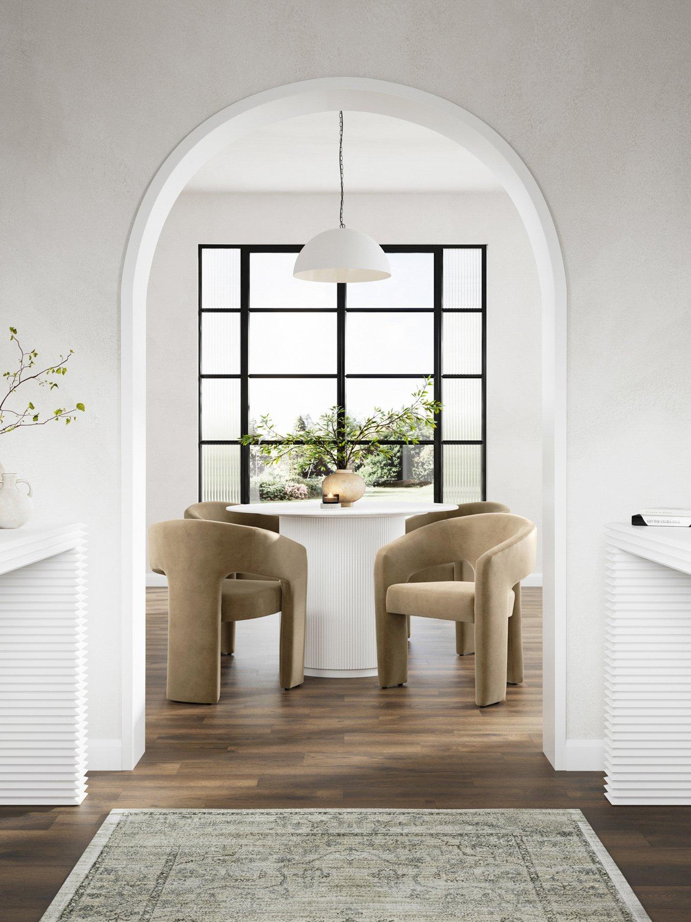 undefined Fuji Stone / White Dining Table