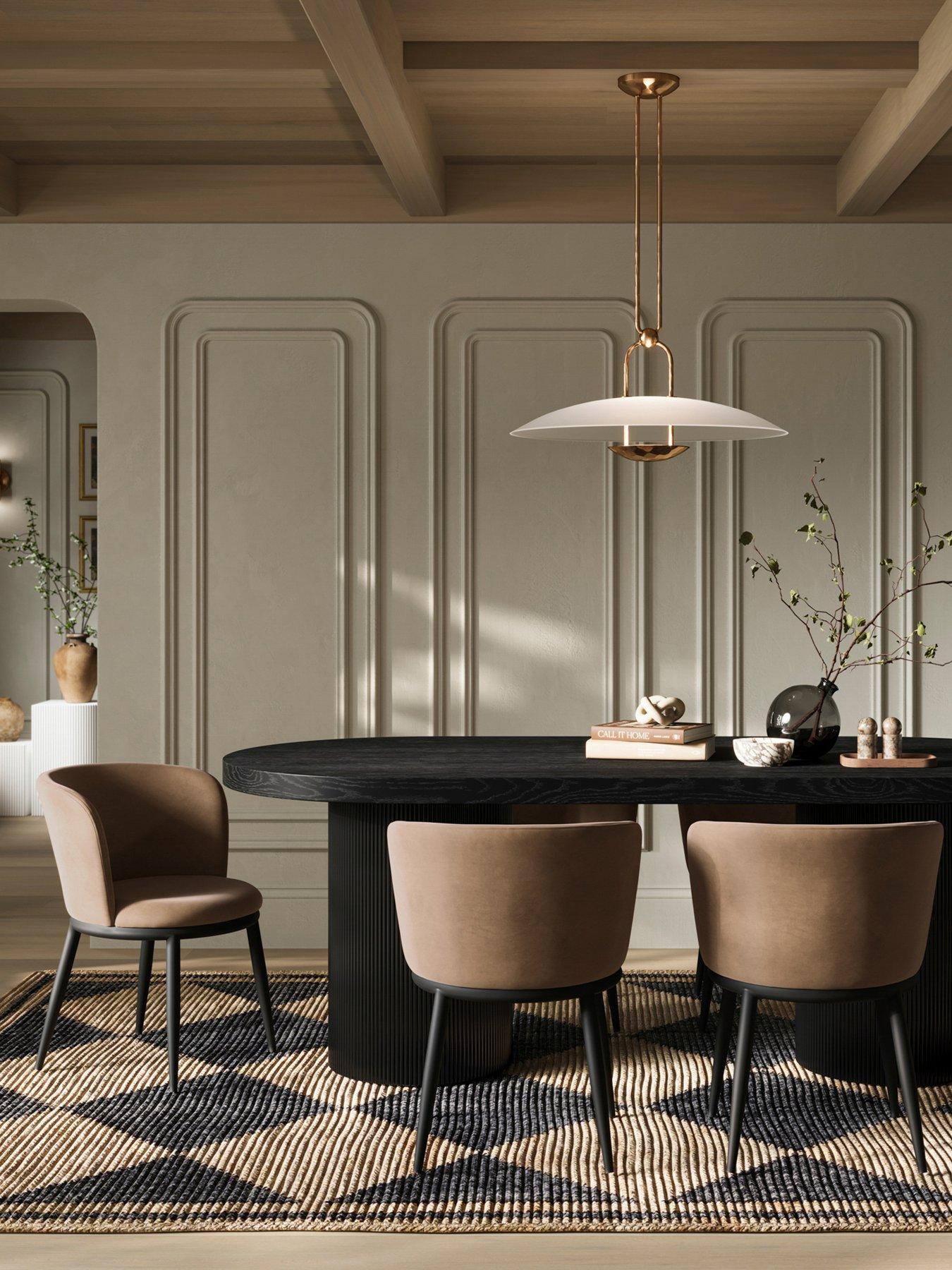 Image 1 of 6 of LPD Home Nova Mole / Black Set Of 2 Dining Chairs
