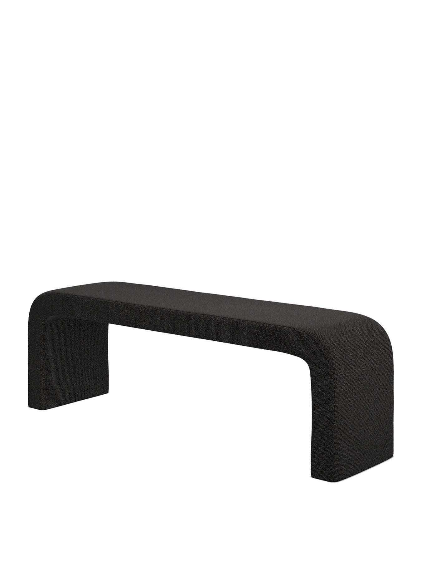 Image 3 of 4 of LPD Home Ren Black Boucle Bench