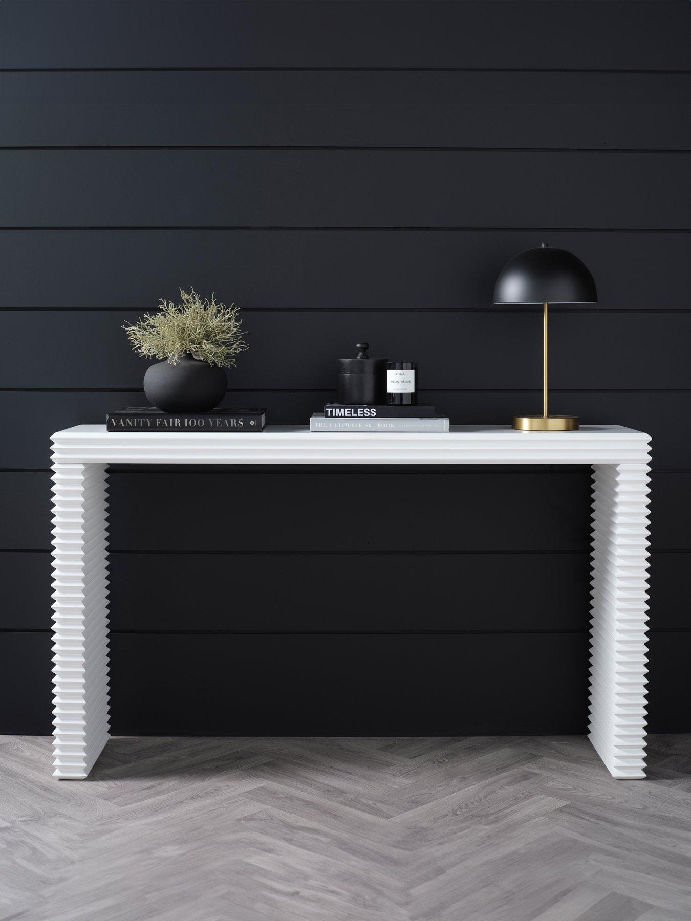 undefined Zen White Console Table