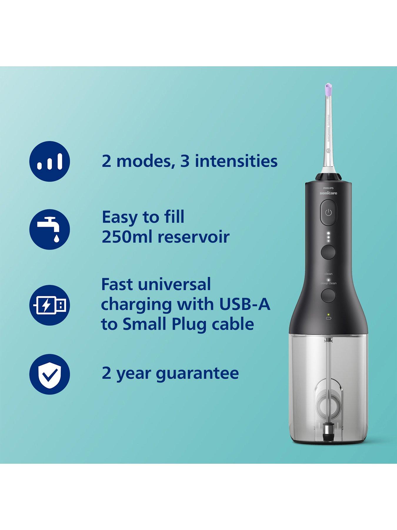 Image 5 of 7 of Philips Sonicare Cordless Power Flosser 3000 Oral Irrigator Black - HX3826/33
