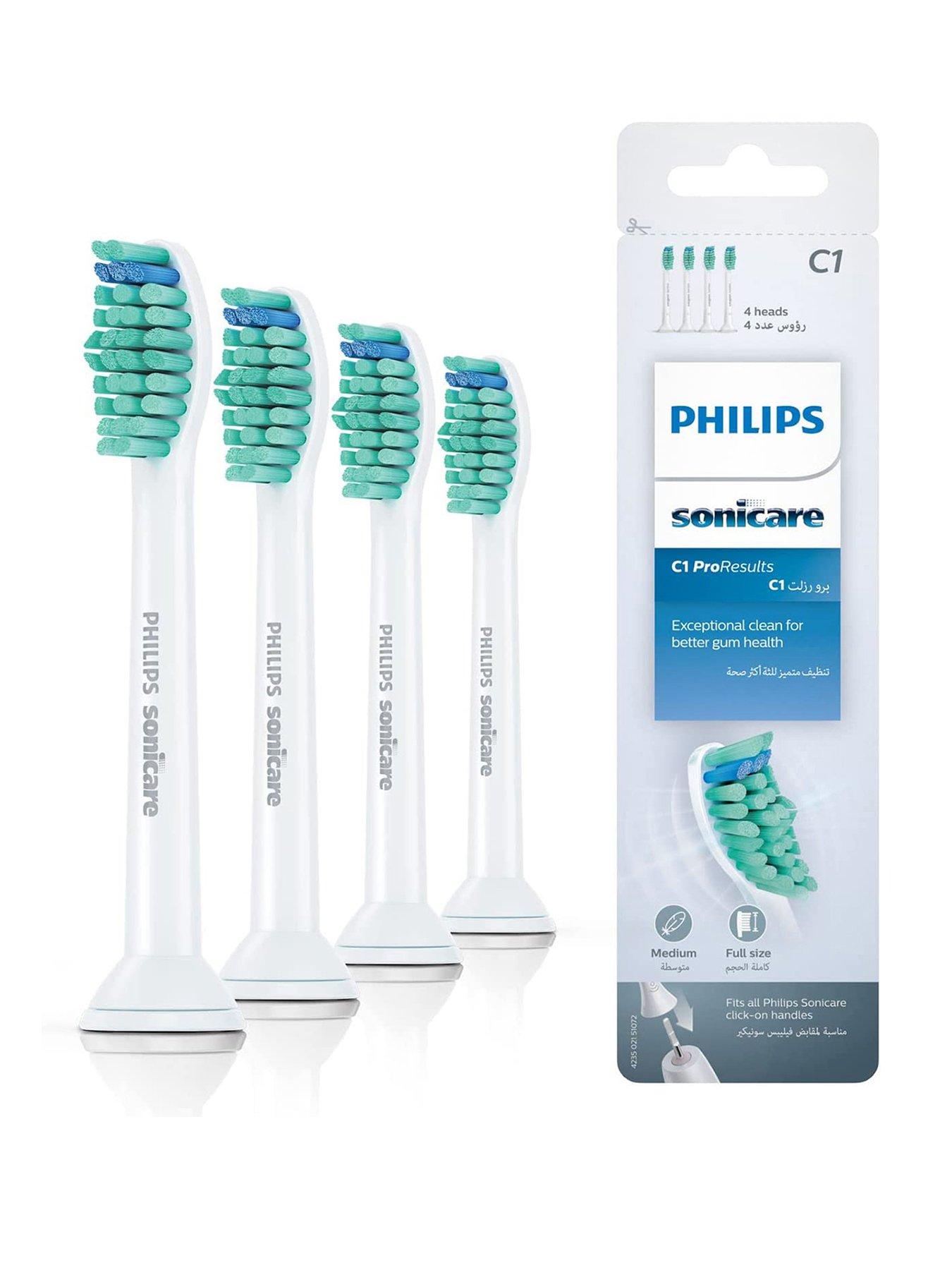 Image 1 of 7 of Philips Sonicare C1 ProResults Replacement Toothbrush Heads , 4pk, White - HX6014/07