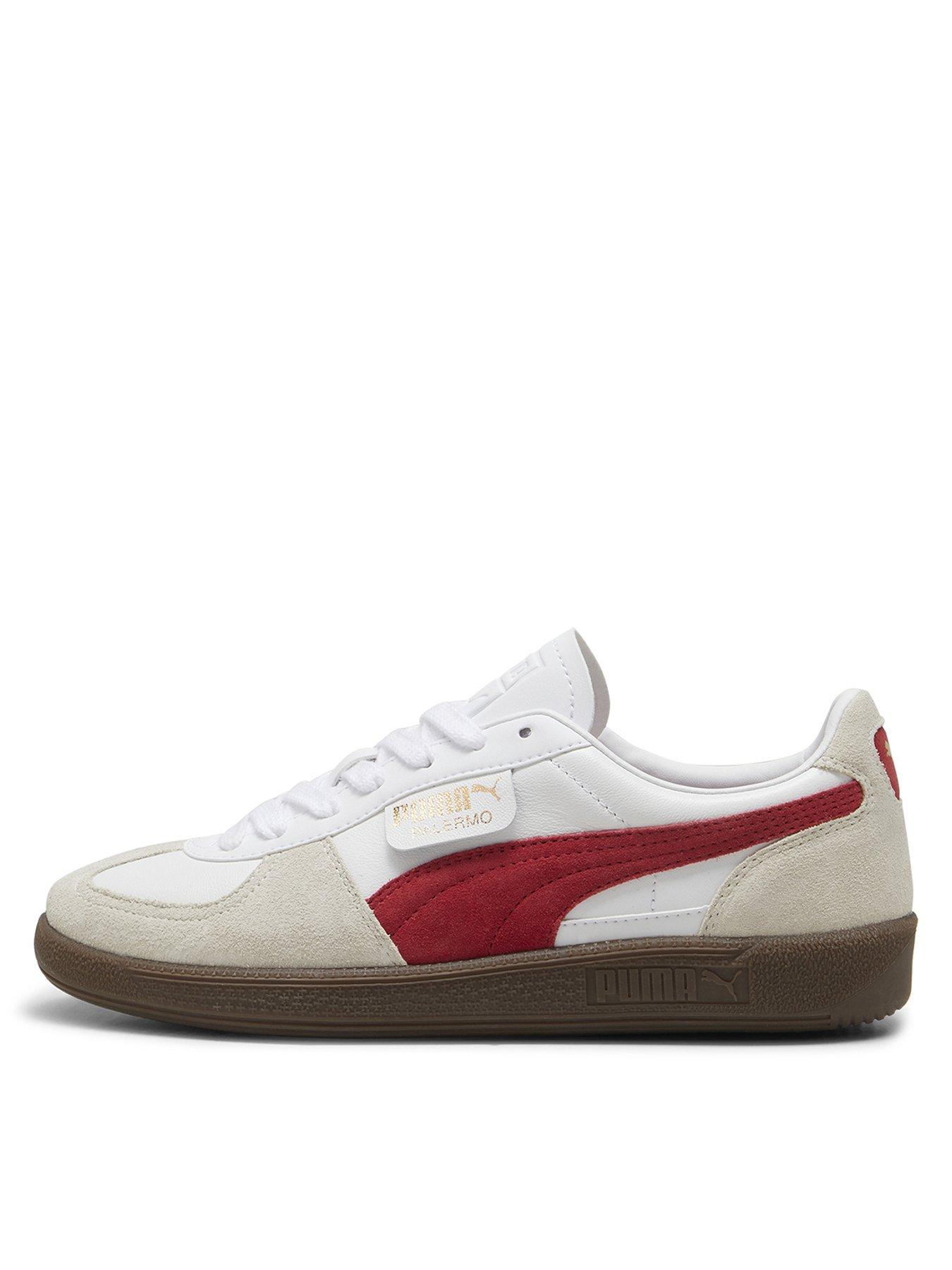 Puma Men s Palermo Trainers White red grey Very