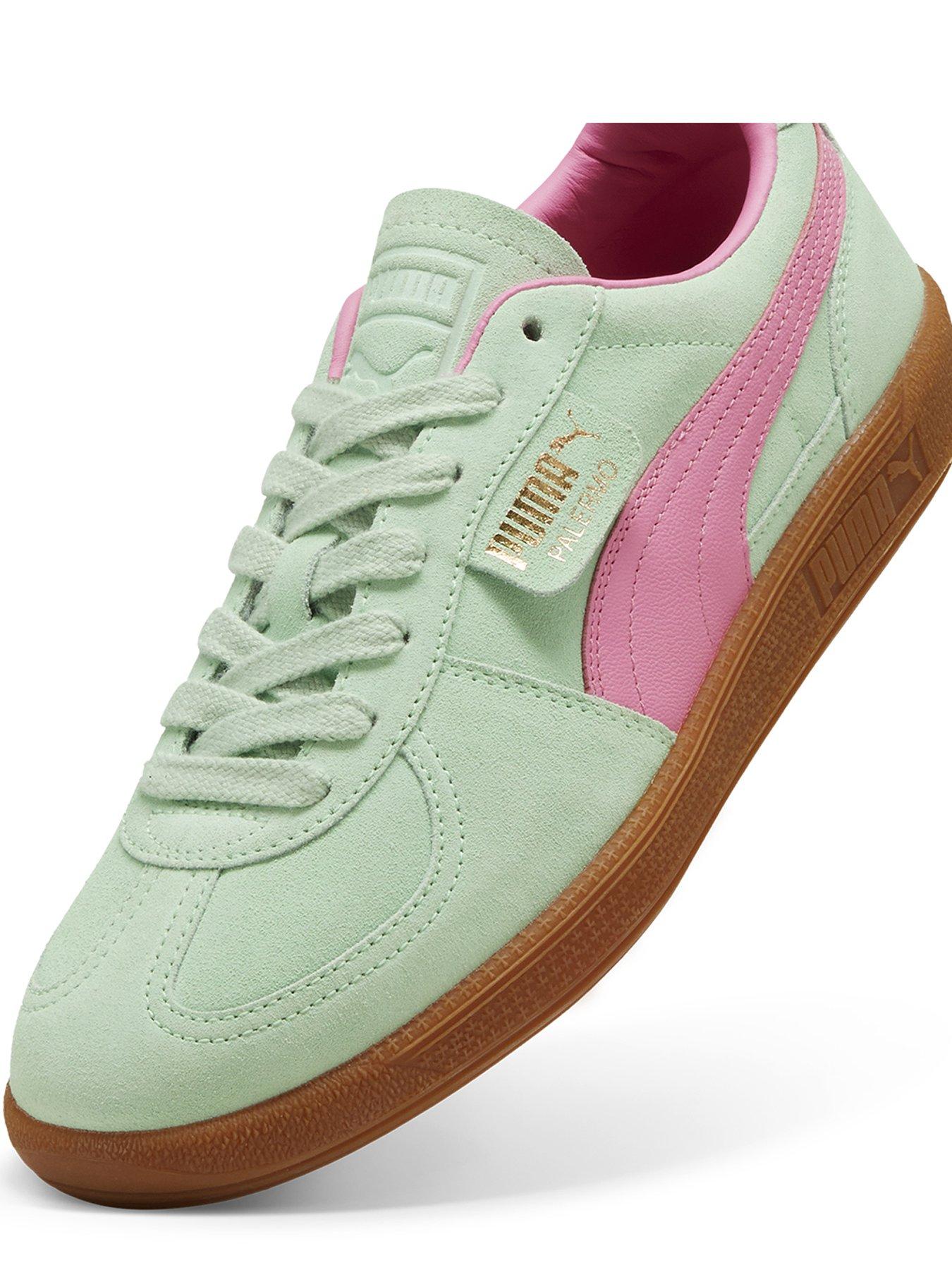 Puma pink and green shoes online