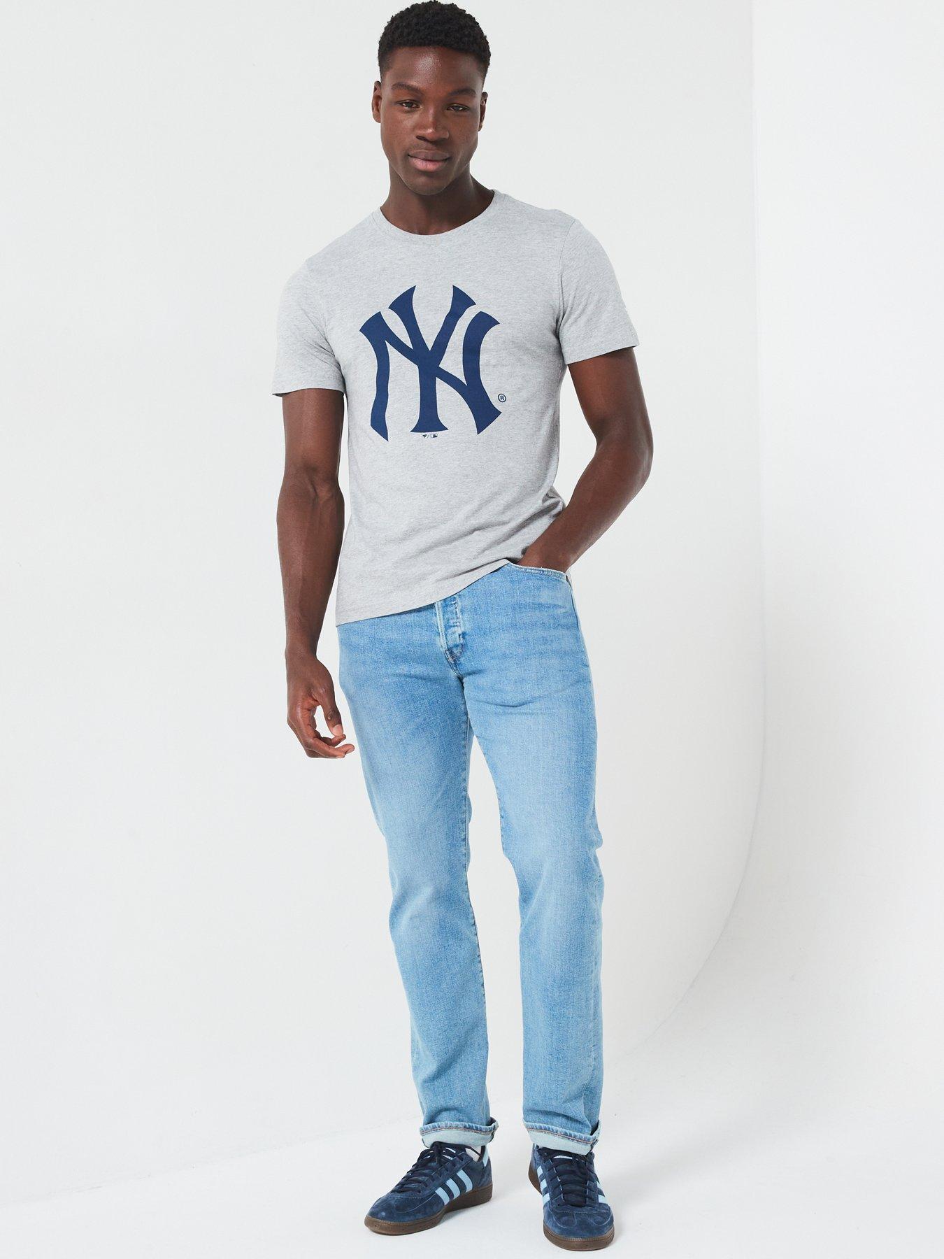Image 3 of 4 of Fanatics Mens New York Yankees Primary Logo Graphic T-Shirt - Grey