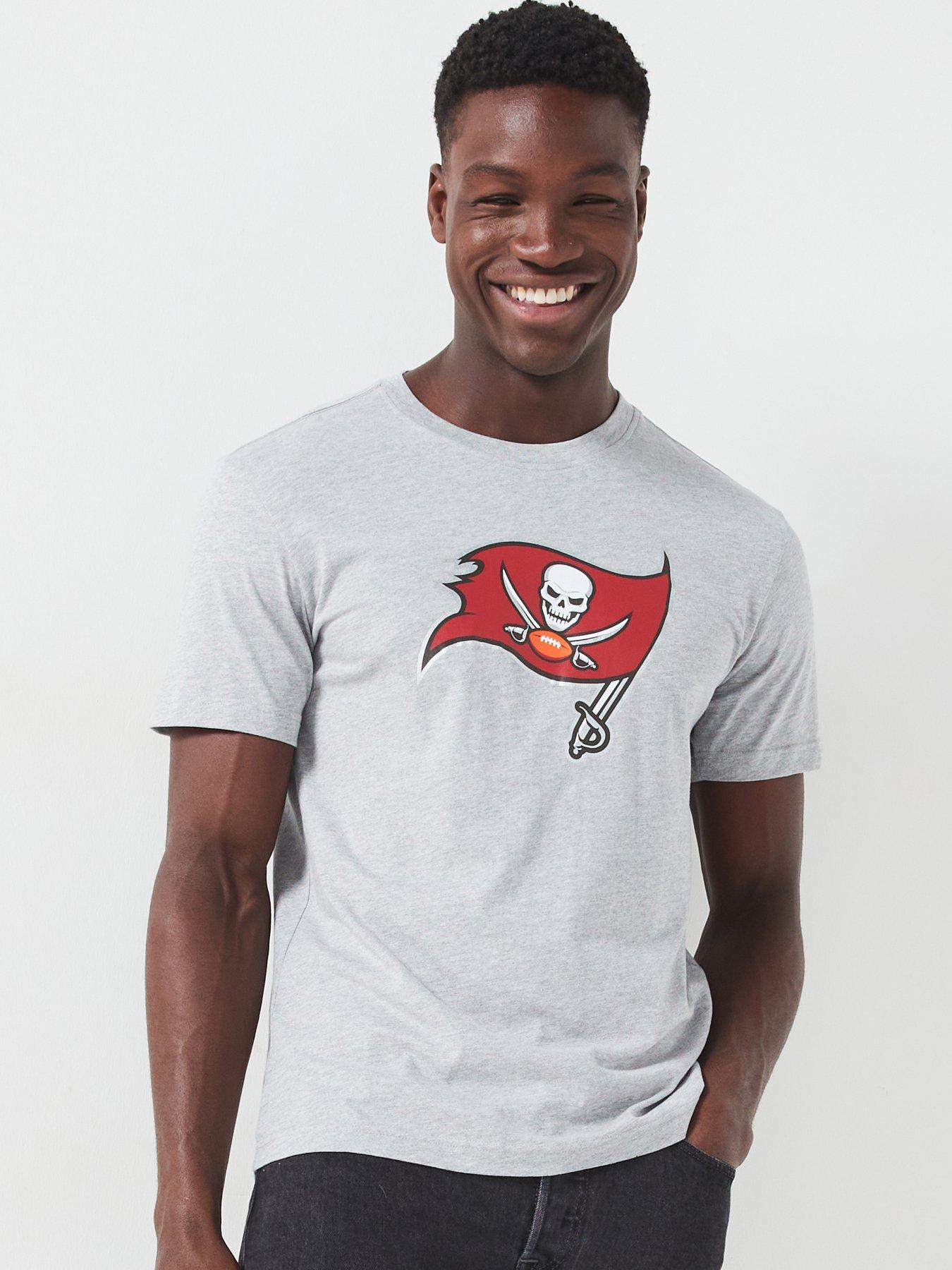 undefined Mens Tampa Bay Buccaneers Primary Logo Graphic T-Shirt - Grey